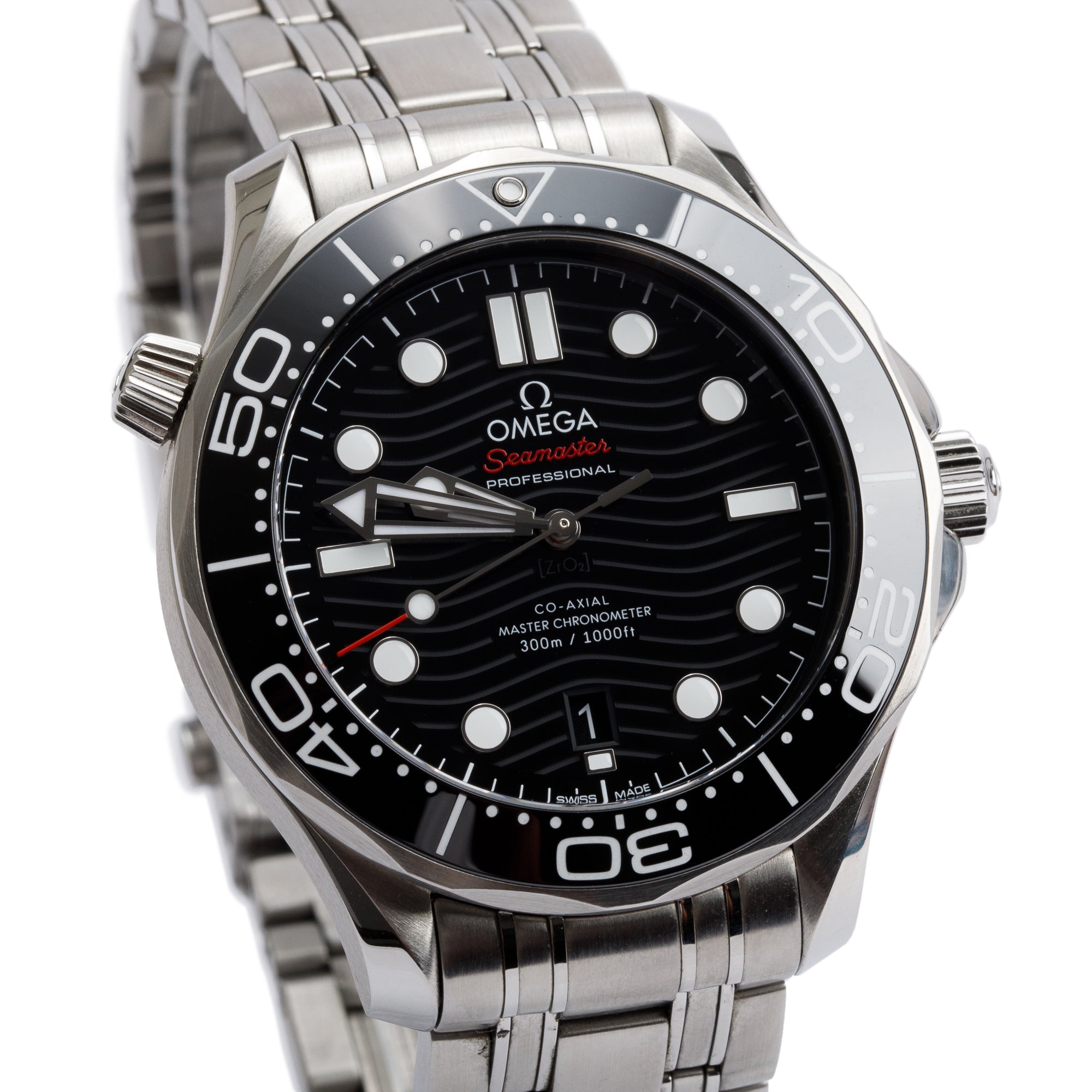 Omega 2022 Stainless Steel Seamaster Diver 300M Co-Axial Chronometer 42 MM Watch w/ Box & Papers
