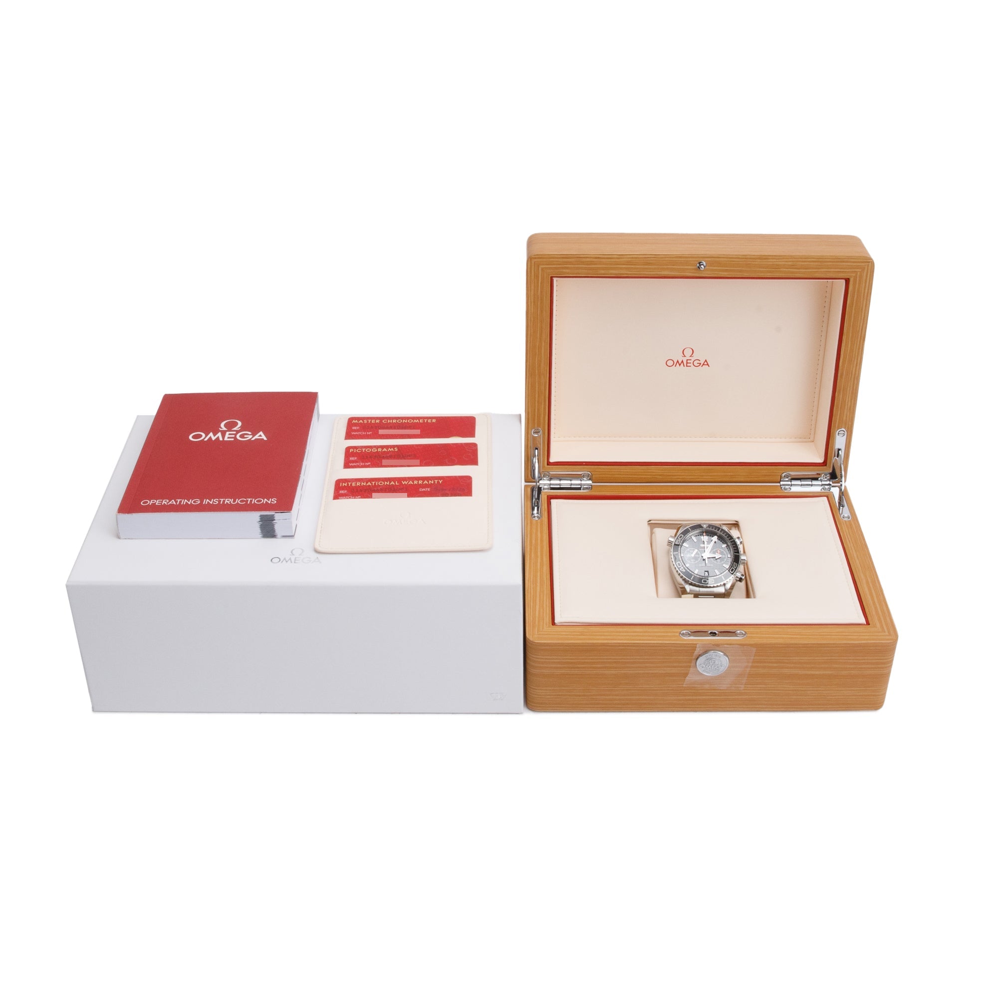 Omega 2023 Stainless Steel Seamaster Planet Ocean 600M 45.5 MM Co-Axial Master Chronometer Chronograph Automatic Watch w/ Box & Papers