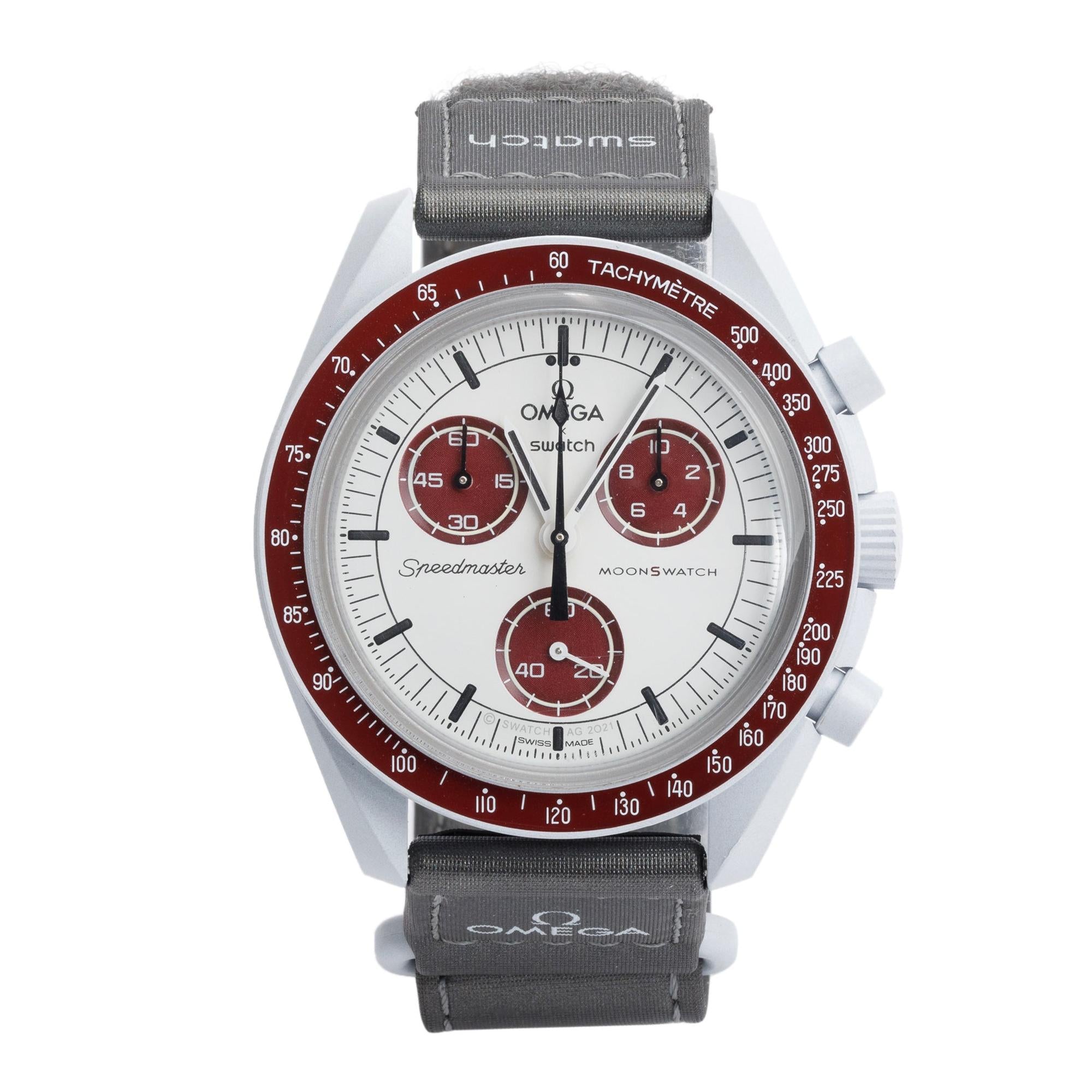 Omega 2024 X Swatch Bioceramic Mission to Pluto MoonSwatch w/ Box & Papers