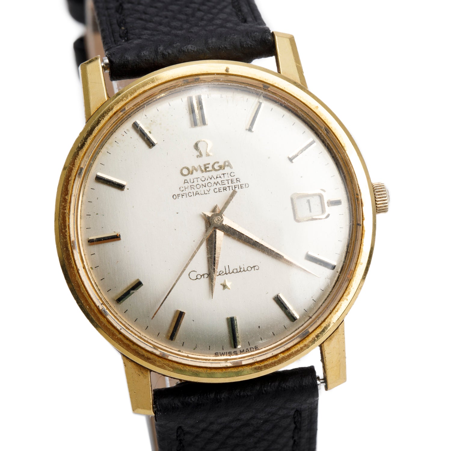 Omega Vintage 18k Yellow Gold Constellation 35 MM Automatic Watch
