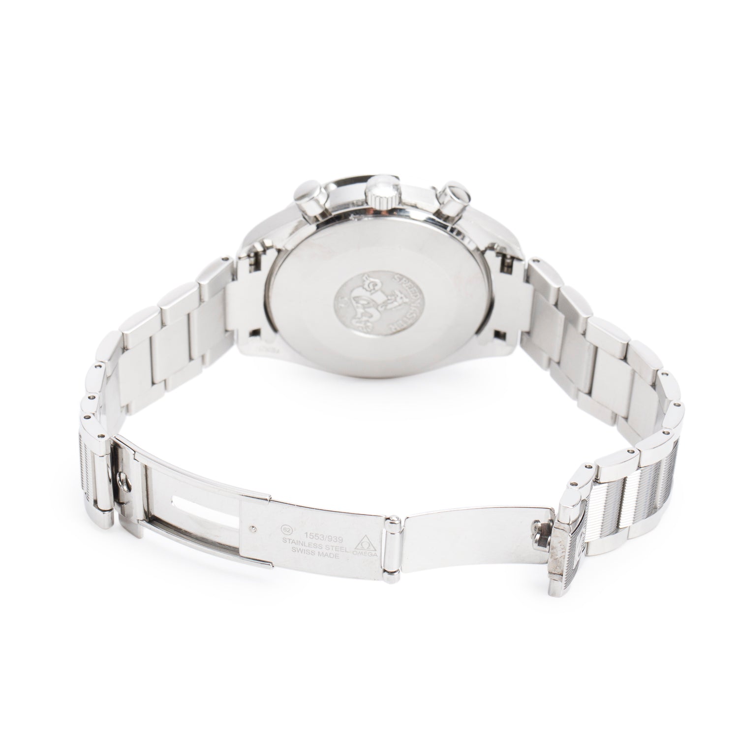 Omega Stainless Steel Speedmaster Reduced 39 MM Automatic Chronograph Watch Mother of Pearl Dial