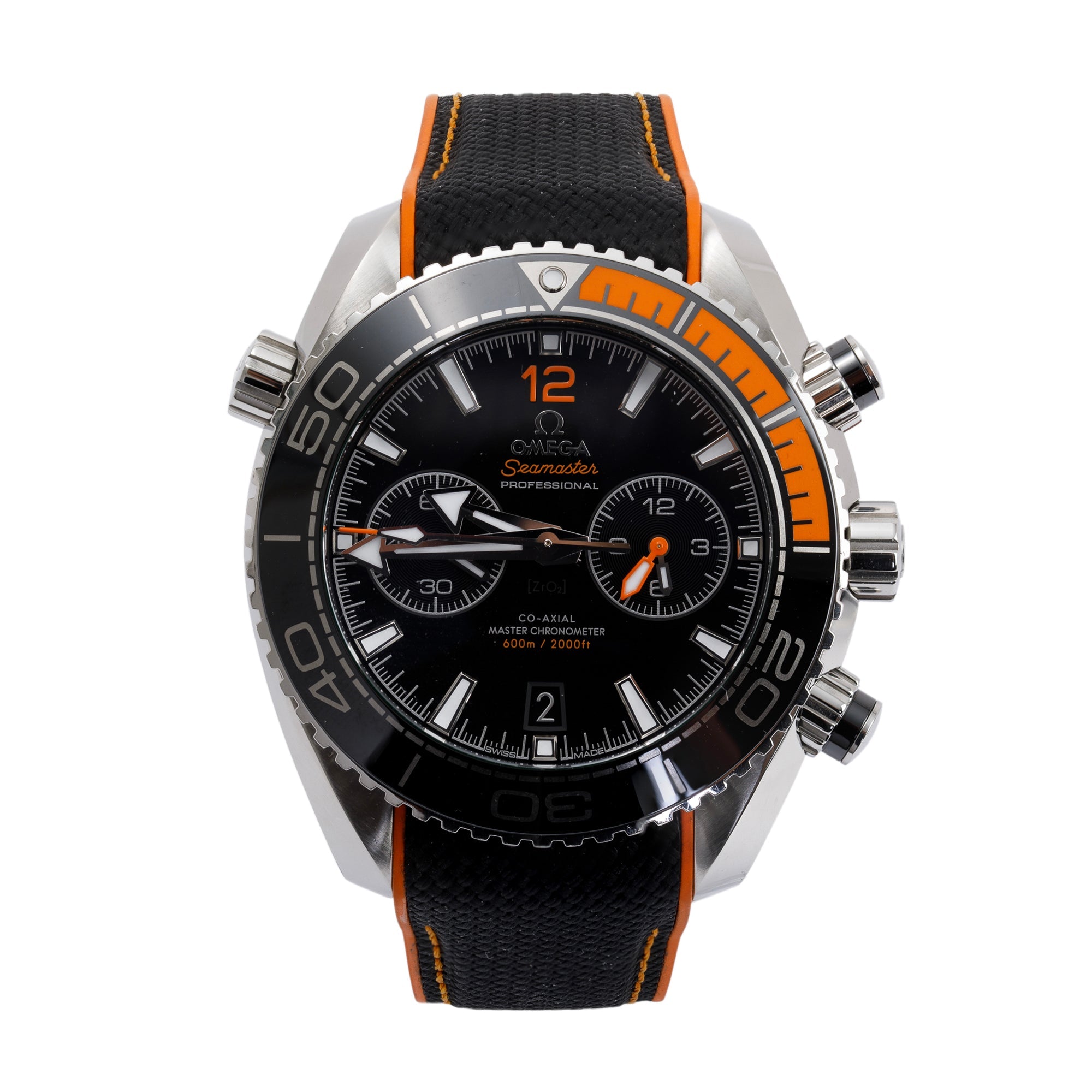 Omega Seamaster Planet Ocean 600M Co-Axial Master Chronometer Chronograph Automatic Watch w/ Box & Papers