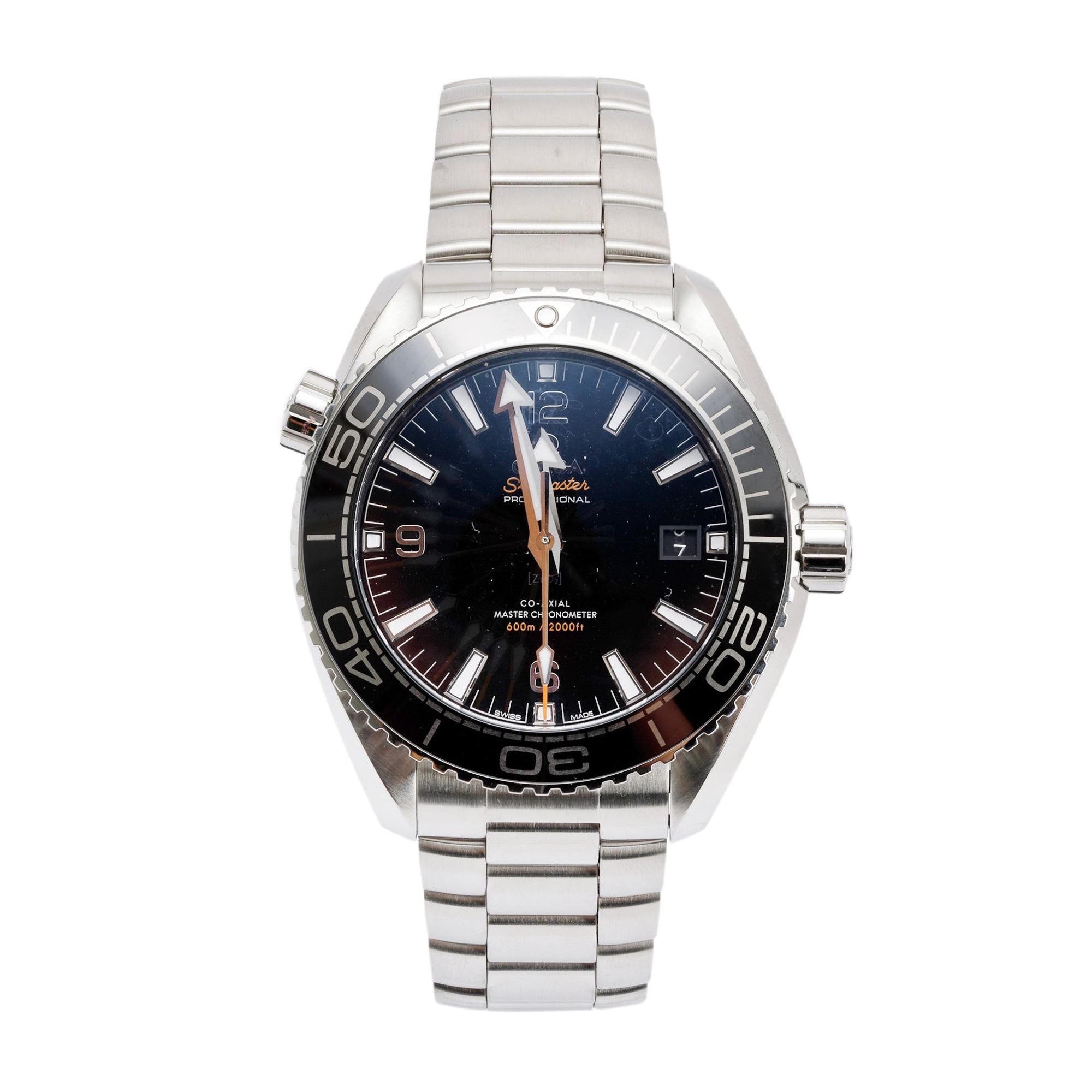Omega Seamaster Planet Ocean Co-Axial Master Chronometer 43.5 MM Watch w/ Box & Papers
