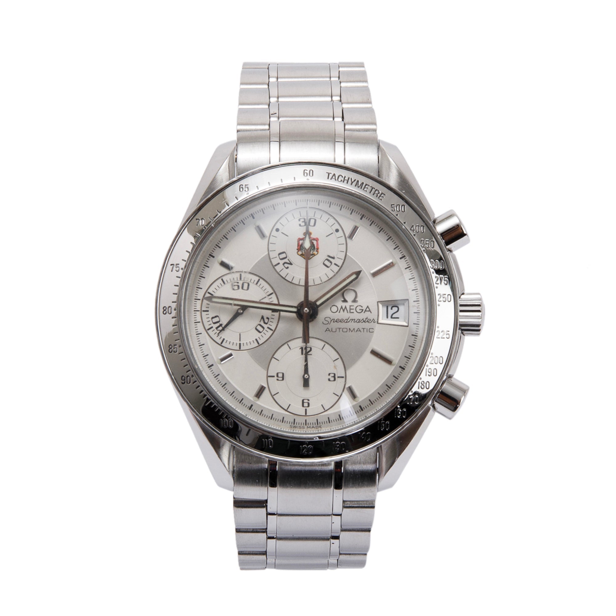 Omega Speedmaster Date 39 MM Automatic Chronograph Watch w/ Box & Papers