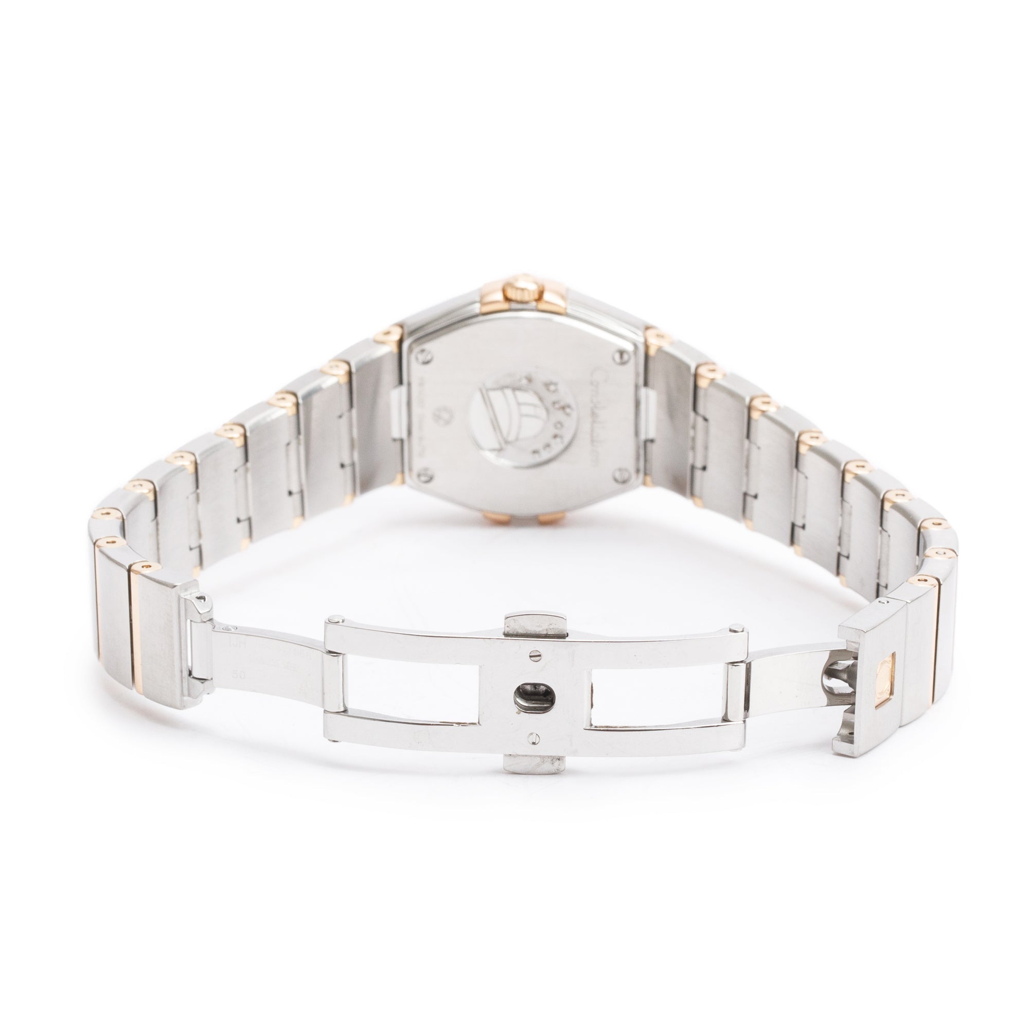 Omega Stainless Steel & 18k Rose Gold Mother of Pearl Dial Constellation 24 MM Watch w/ Papers