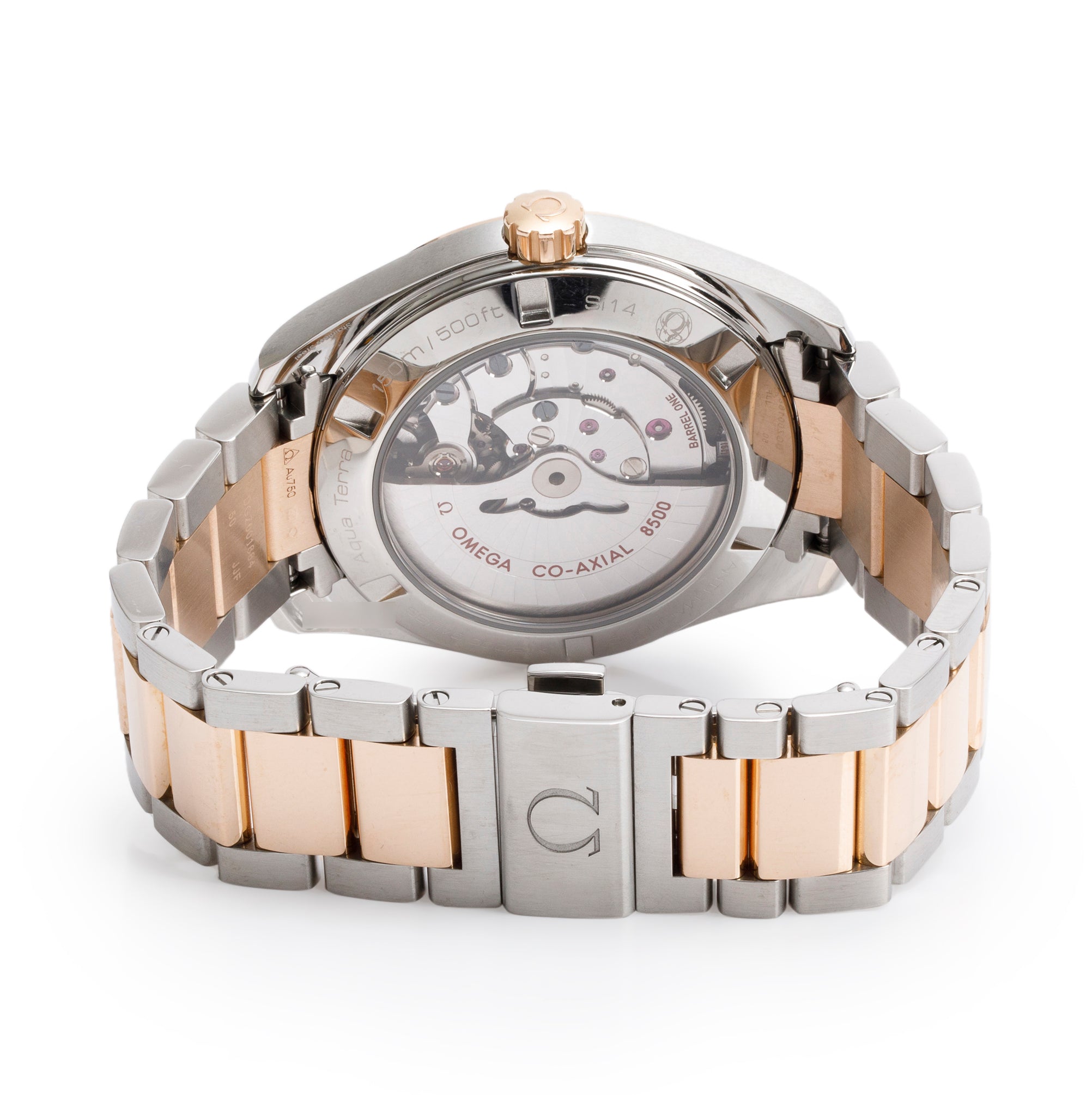 Omega Stainless Steel & 18k Rose Gold Seamaster Aqua Terra 150M 41.5 MM Master Co-Axial Chronometer Automatic Watch w/ Box & Papers