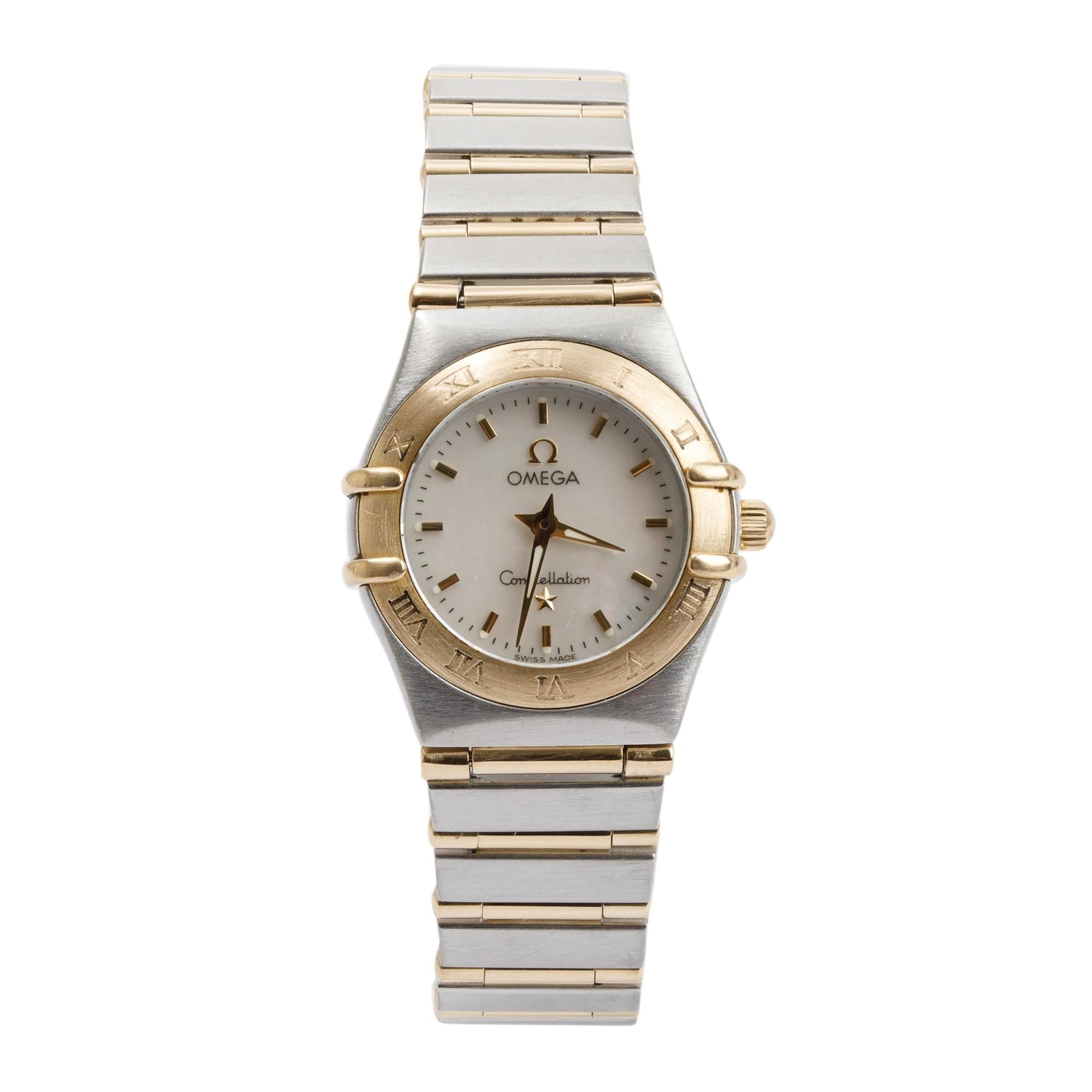 Omega Stainless Steel & 18k Yellow Gold Constellation 22.5 MM Watch