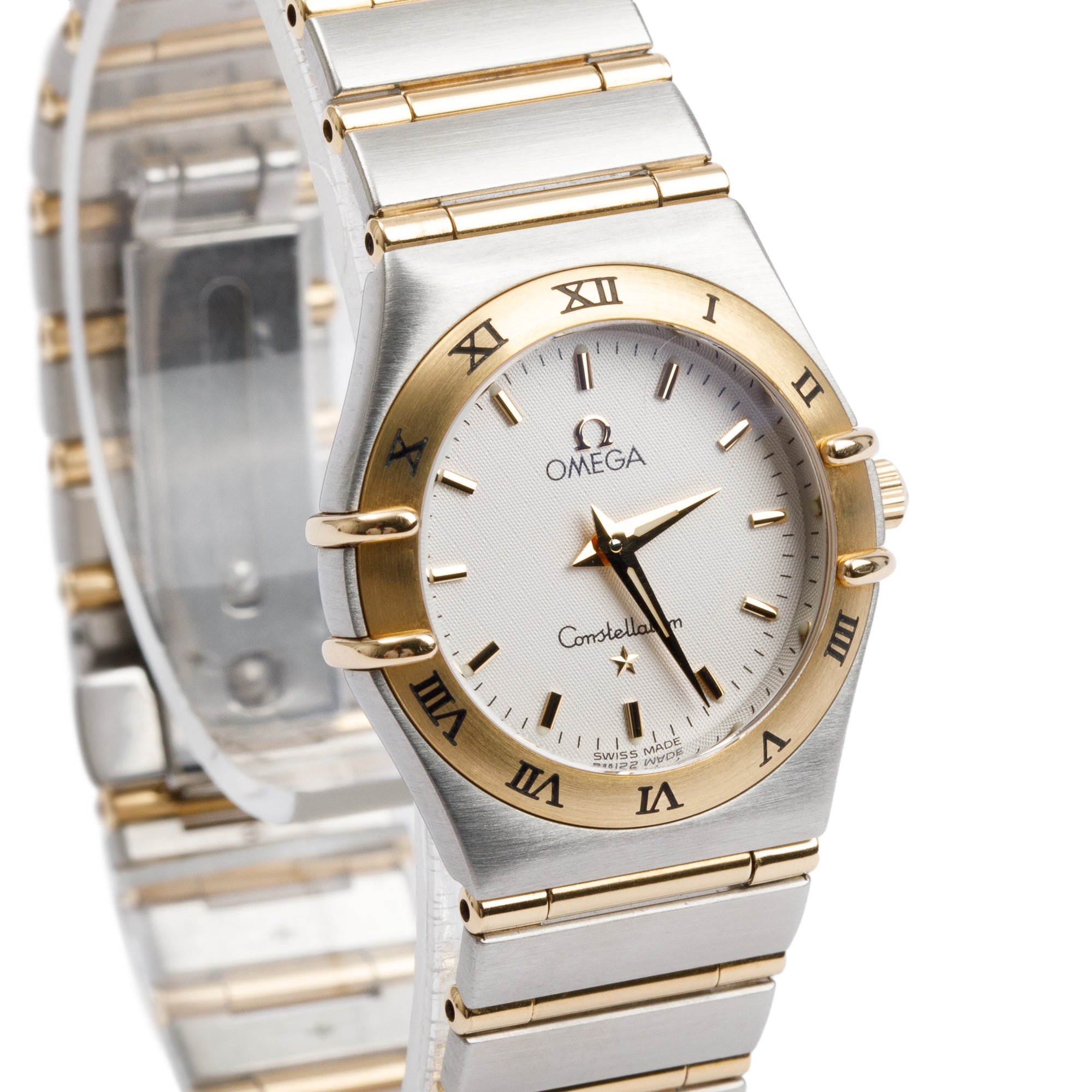 Omega Stainless Steel & 18k Yellow Gold Constellation 25 MM Quartz Watch w/ Box & Papers