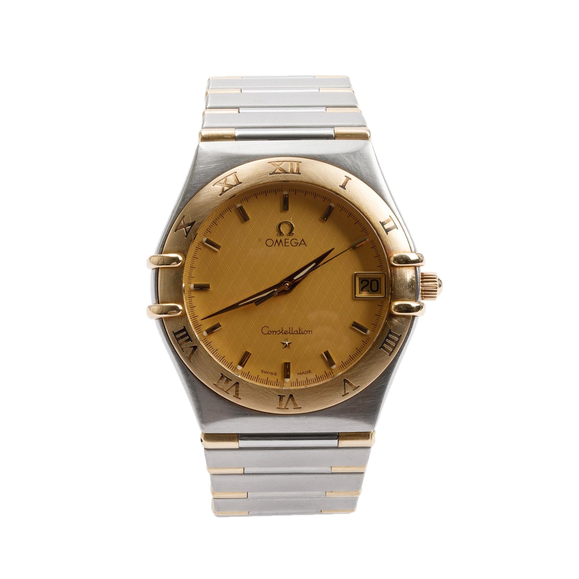 Omega Stainless Steel & 18k Yellow Gold Constellation 33 MM Quartz Watch