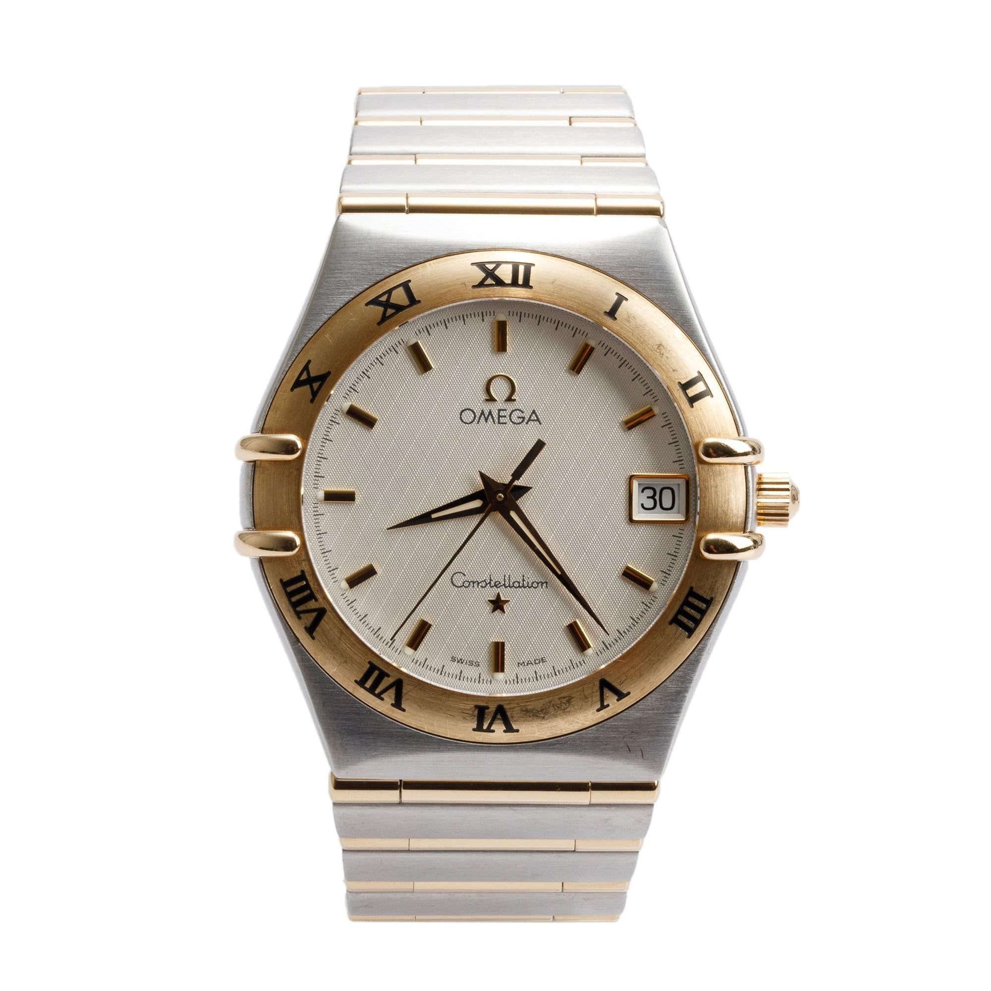 Omega Stainless Steel & 18k Yellow Gold Constellation 33 MM Quartz Watch