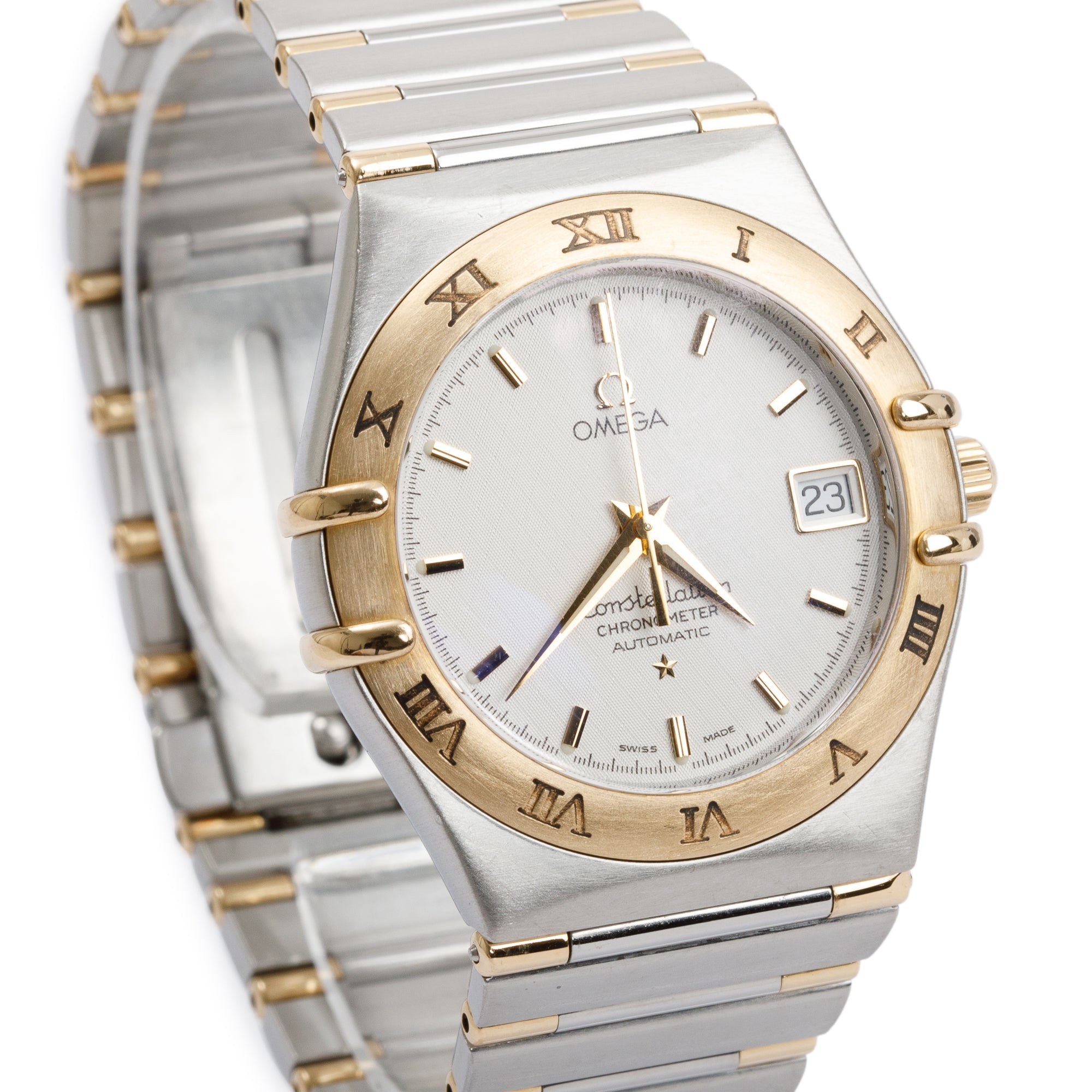 Omega Stainless Steel & 18k Yellow Gold Constellation Chronometer 35 MM Automatic Watch