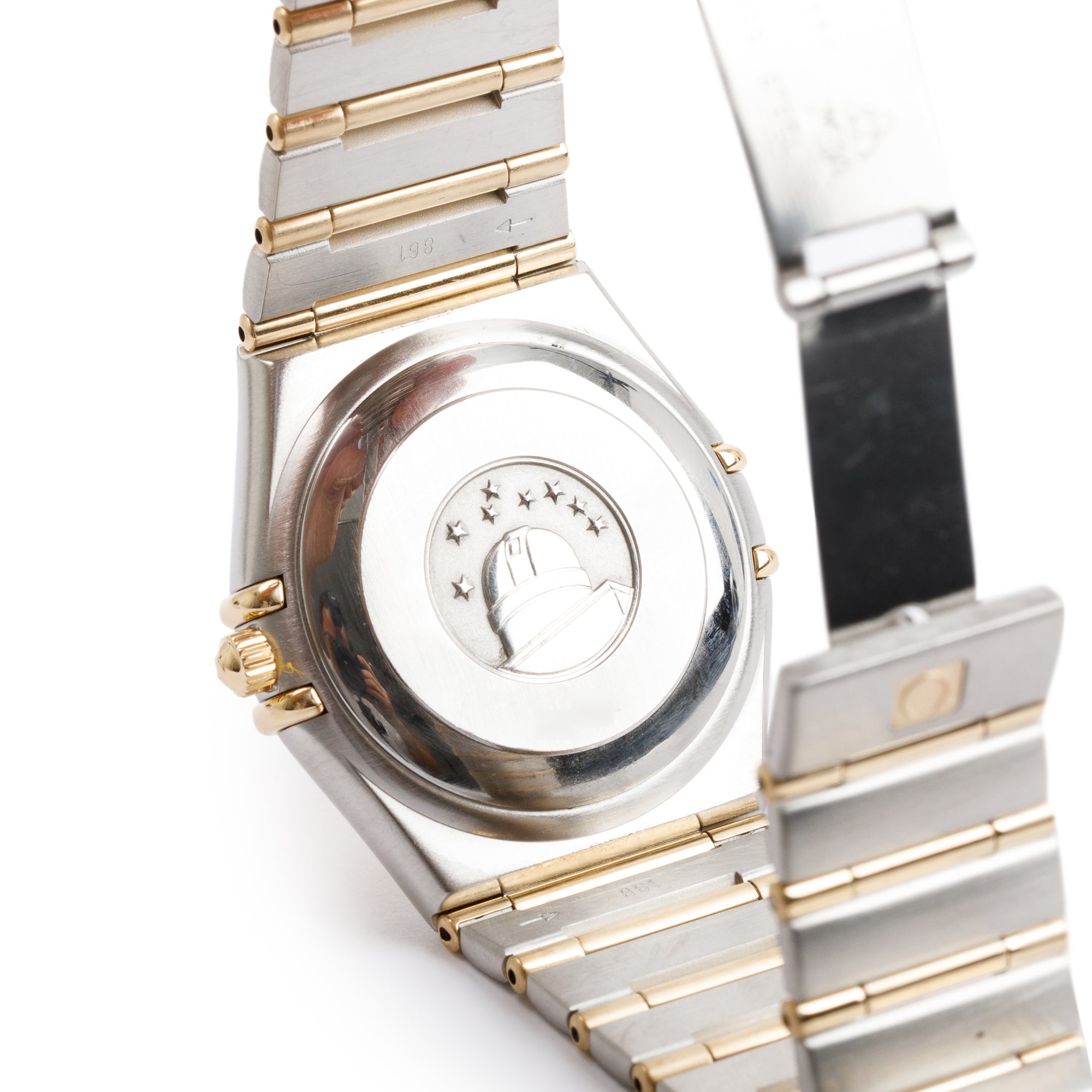 Omega Stainless Steel & 18k Yellow Gold Constellation Chronometer 35 MM Automatic Watch w/ Cards