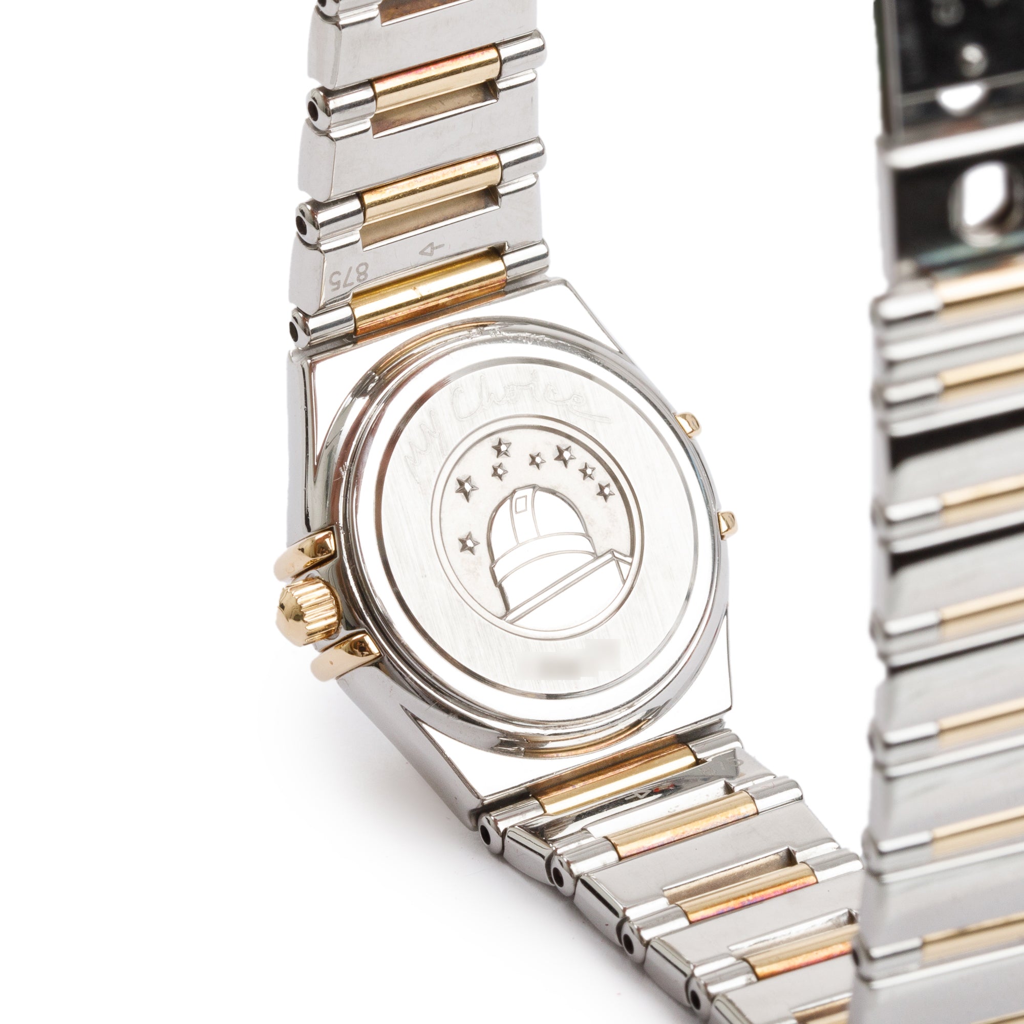 Omega Stainless Steel & 18k Yellow Gold Constellation My Choice 23 MM Diamond Bezel Watch w/ Box & Papers