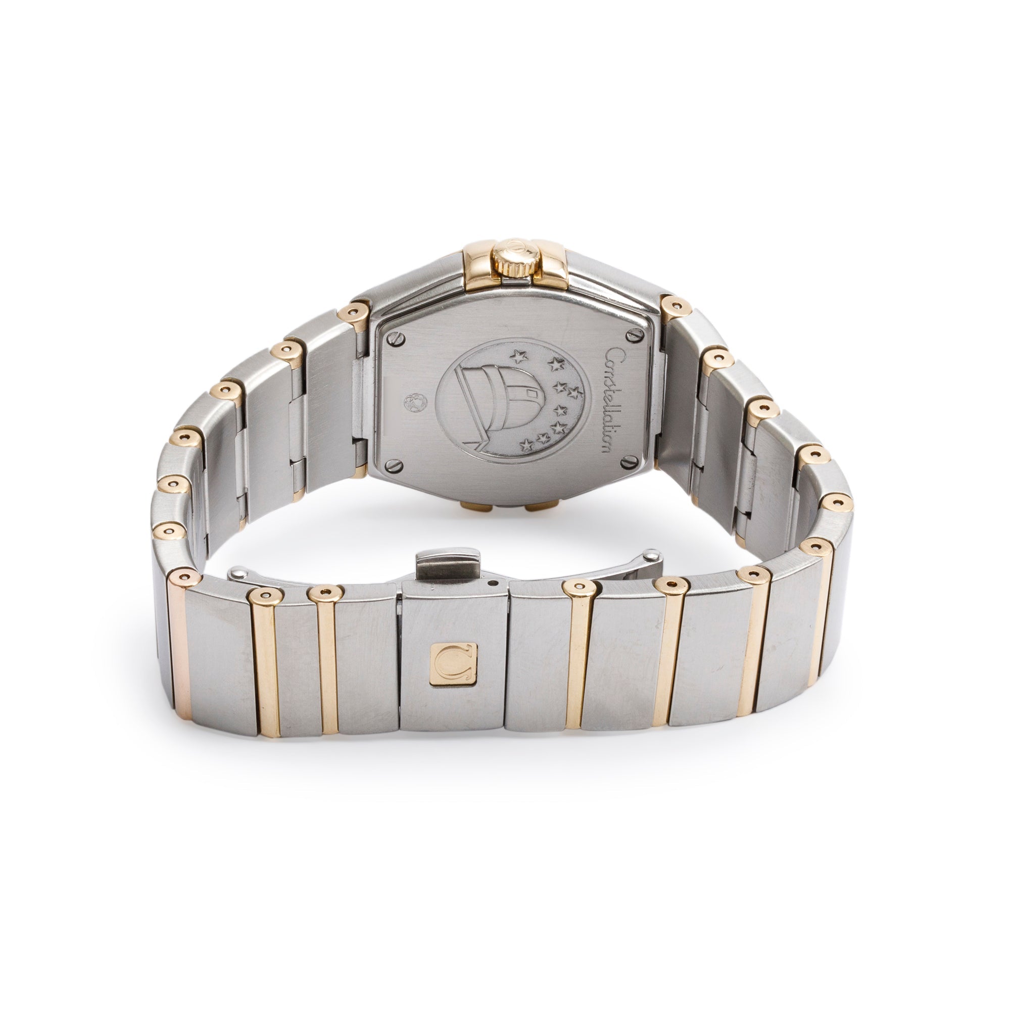 Omega Stainless Steel & 18k Yellow Gold Mother of Pearl Dial Constellation 28 MM Watch