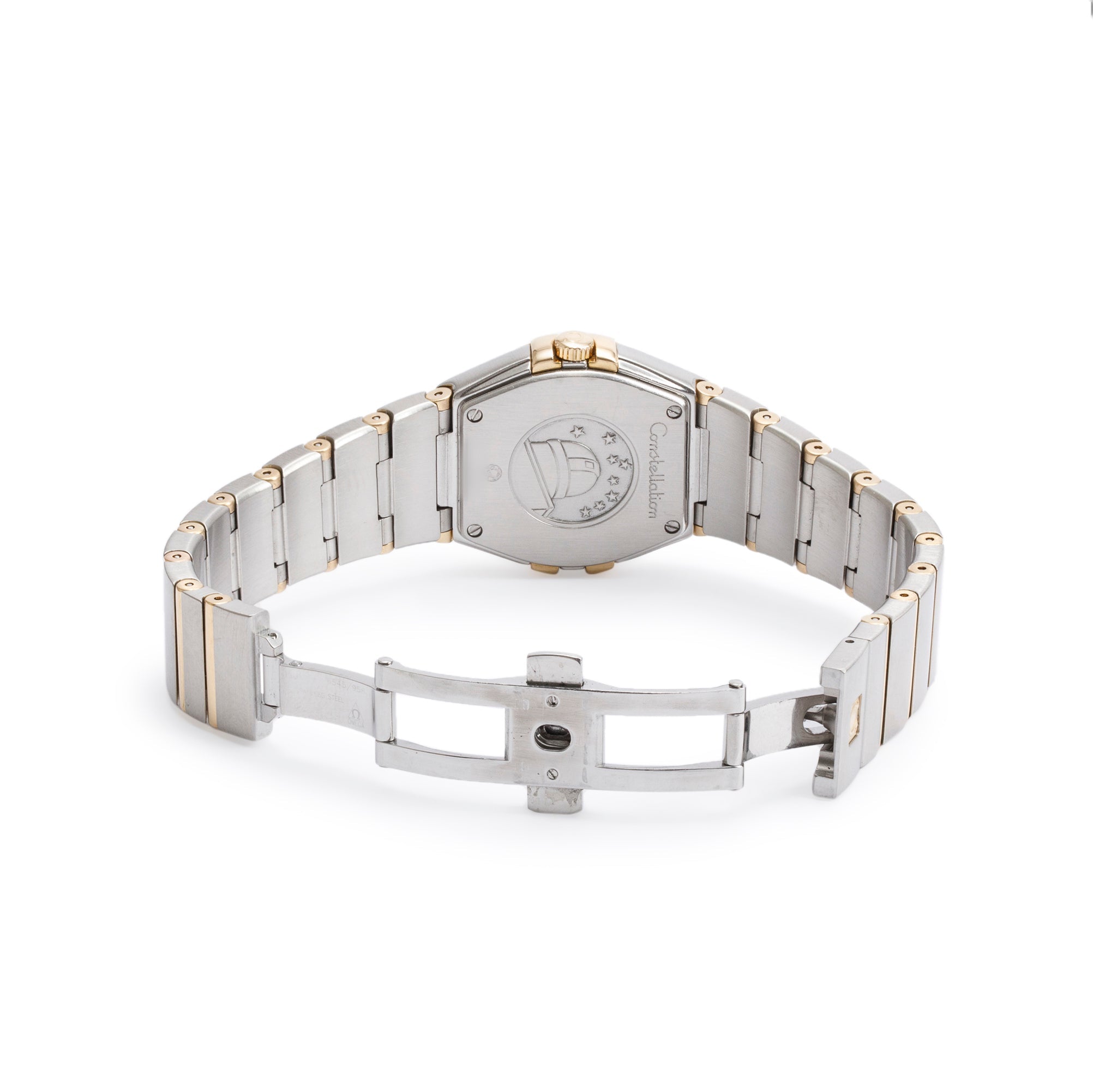 Omega Stainless Steel & 18k Yellow Gold Mother of Pearl Dial Constellation 28 MM Watch