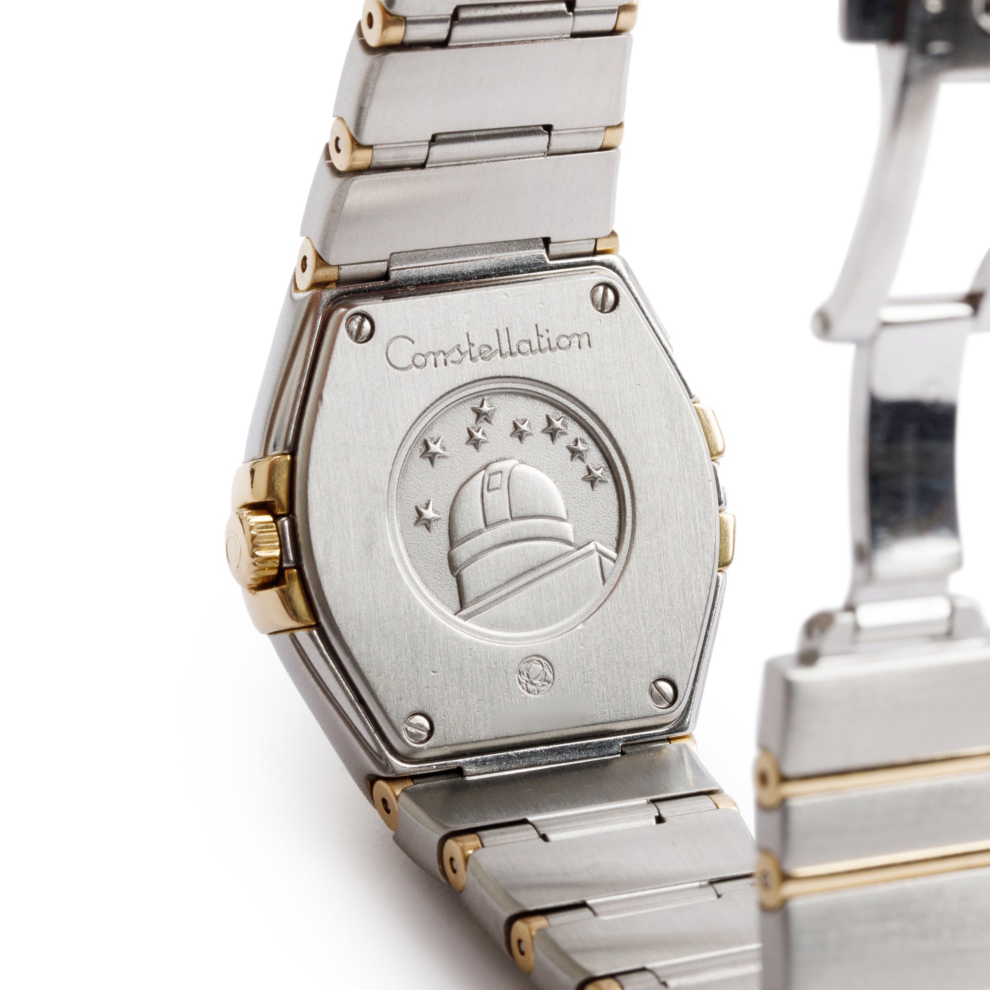 Omega Stainless Steel & 18k Yellow Gold Mother of Pearl Dial Constellation 28 MM Watch