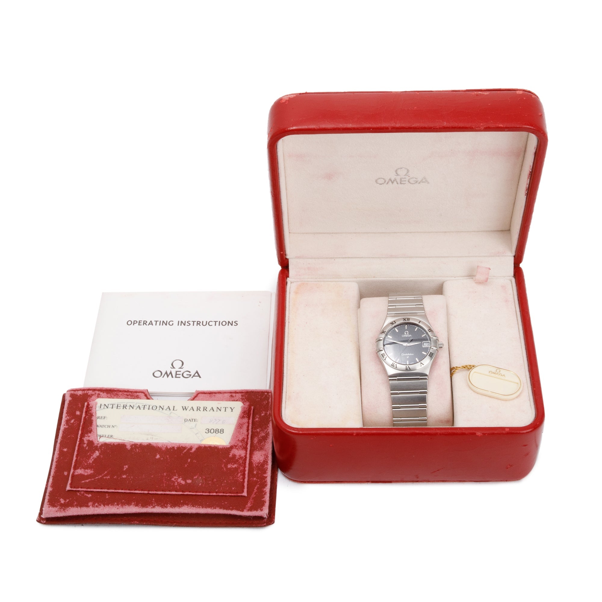 Omega Stainless Steel Constellation 34 MM Quartz Watch w/ Box & Papers