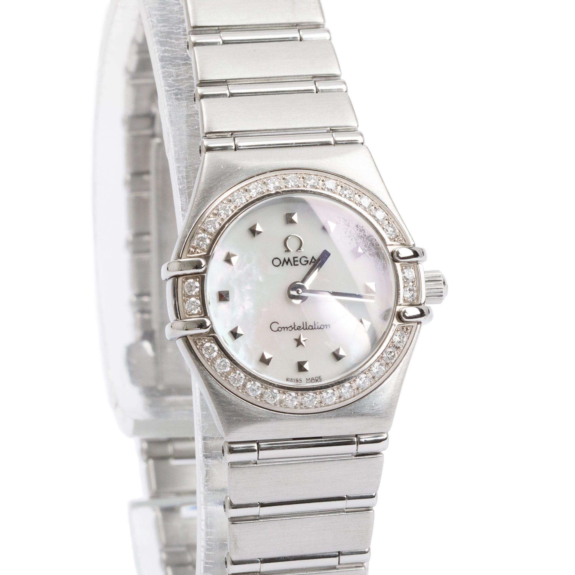 Omega Stainless Steel Constellation My Choice 23 MM Diamond Bezel Watch
