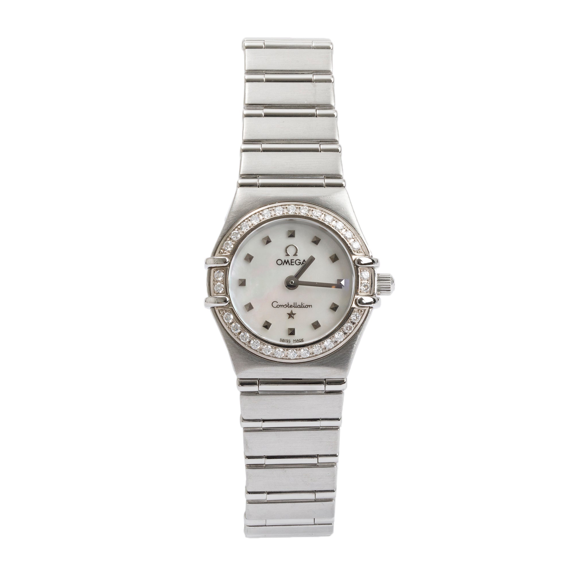 Omega Stainless Steel Constellation My Choice 23 MM Diamond Bezel Watch
