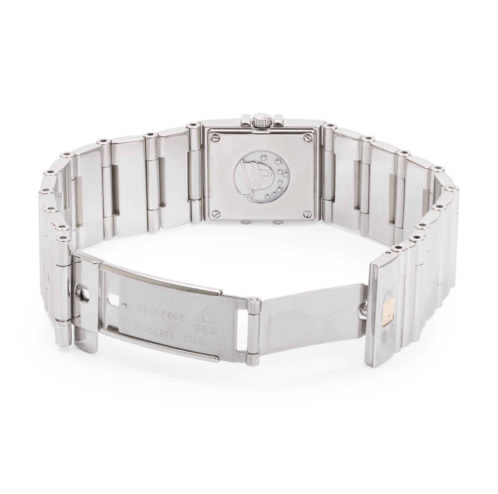 Omega Stainless Steel Constellation Quardra 19 MM Watch w/ Box & Papers
