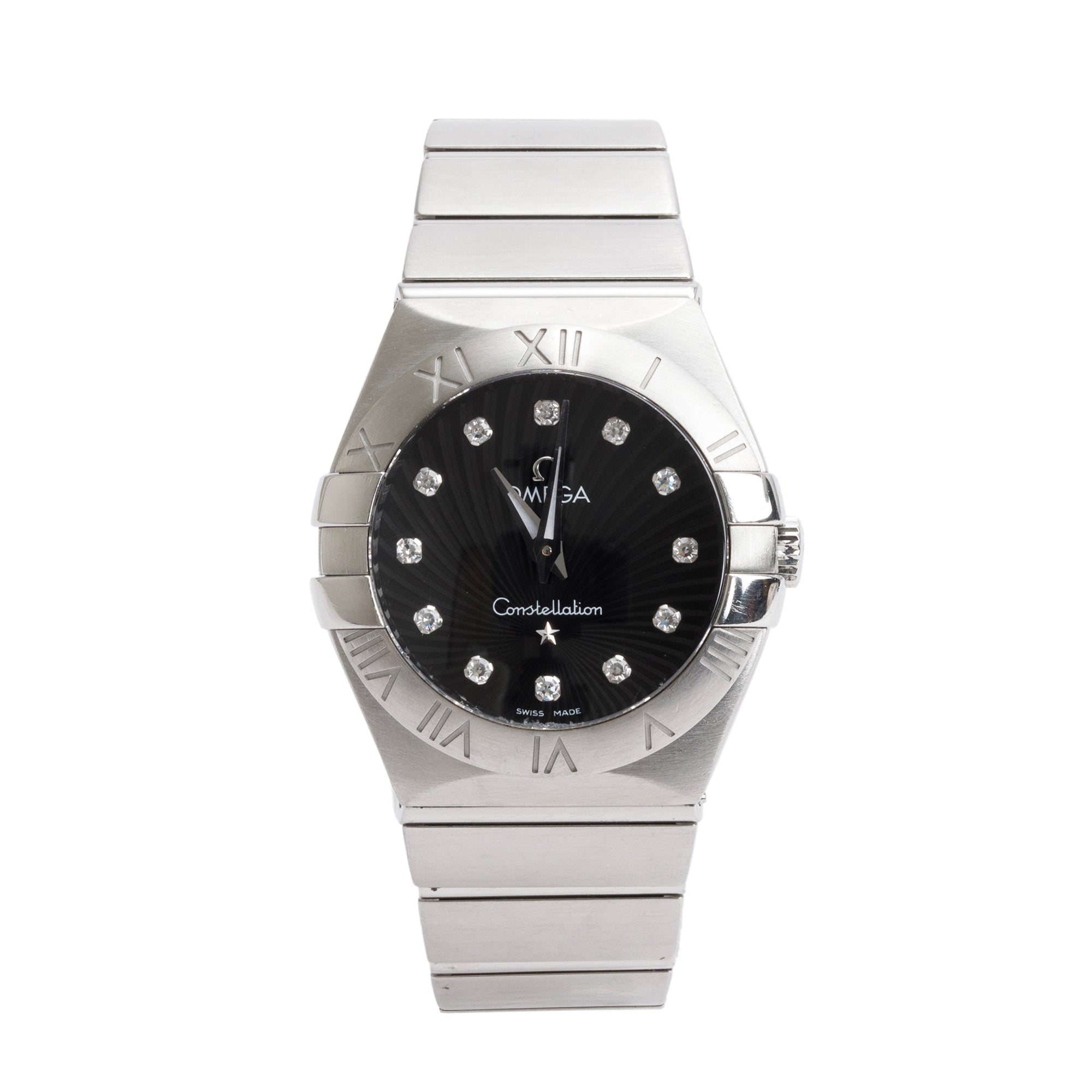Omega Stainless Steel Diamond Dial Constellation 28 MM Watch