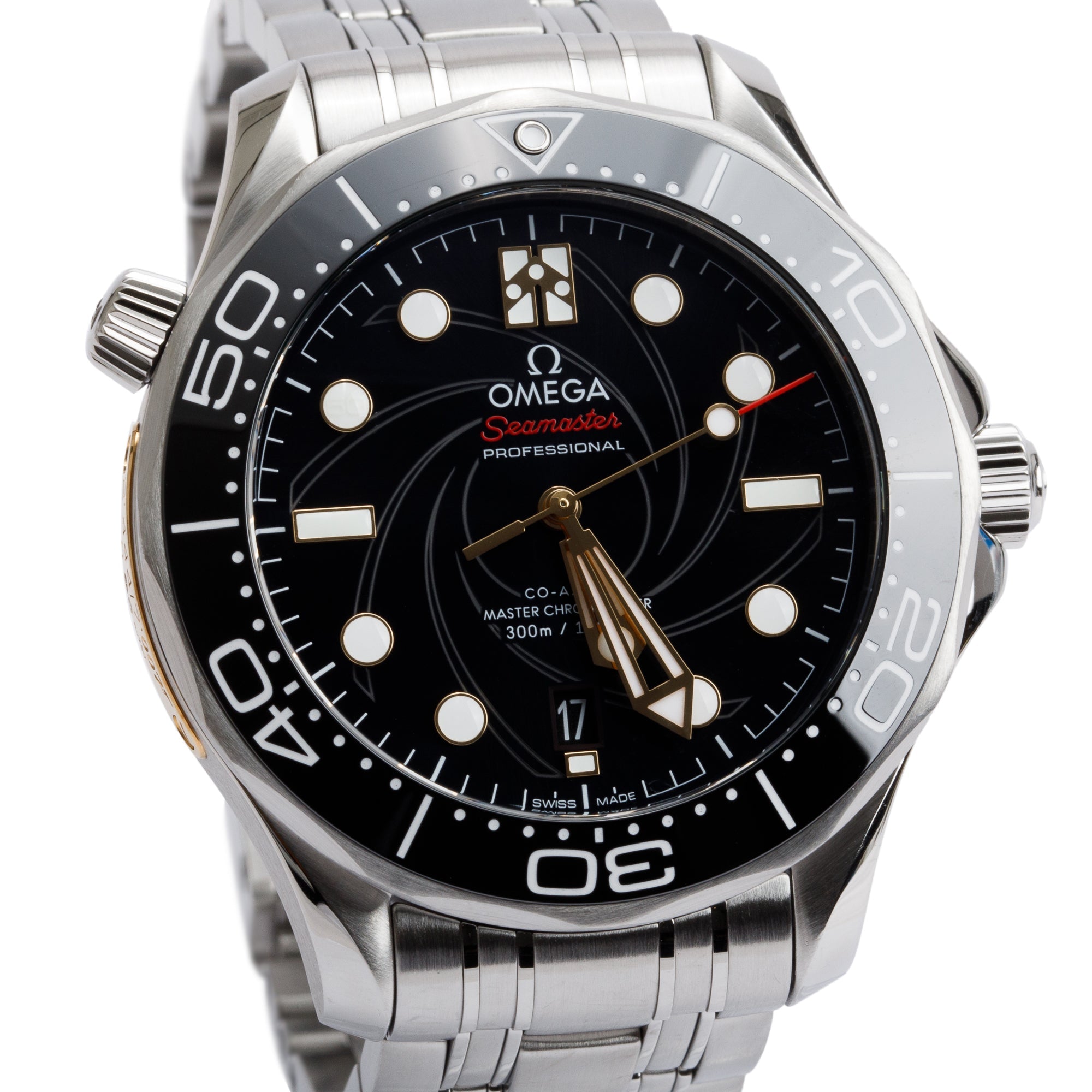 Omega Stainless Steel James Bond Seamaster 300 Master Co-Axial Master Chronometer 42 MM Automatic Watch w/ Box & Papers