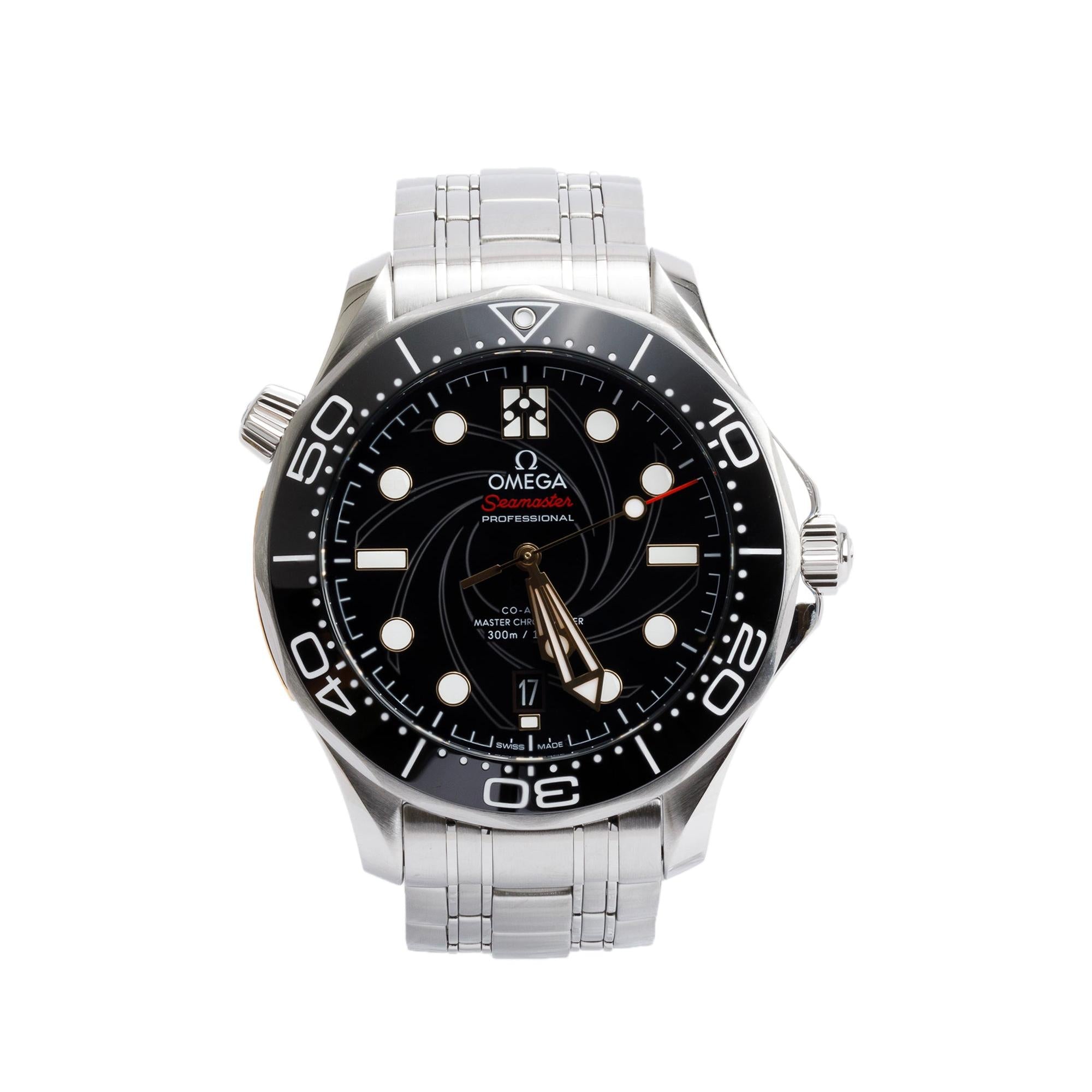 Omega Stainless Steel James Bond Seamaster 300 Master Co-Axial Master Chronometer 42 MM Automatic Watch w/ Box & Papers