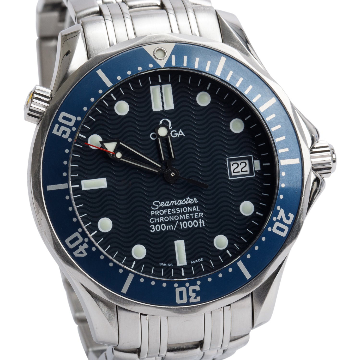 Omega Stainless Steel James Bond Seamaster Diver 300M 41 MM Automatic Watch w/ Box & Papers