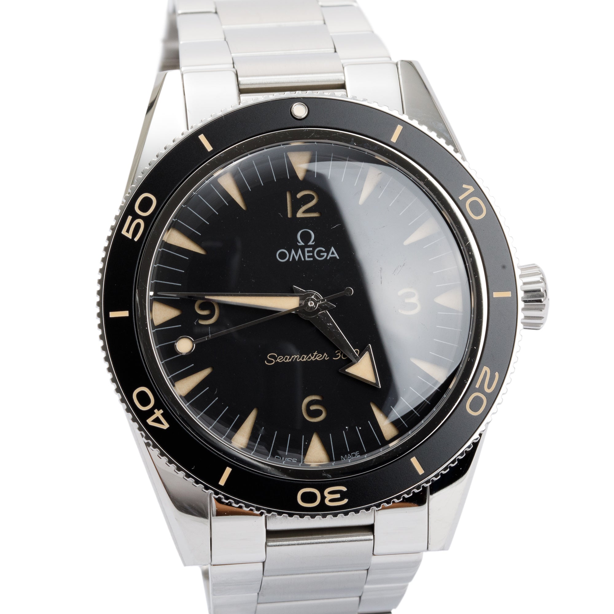 Omega Stainless Steel Seamaster 300 Co-Axial Master Chronometer 41MM Automatic Watch w/ Box & Papers