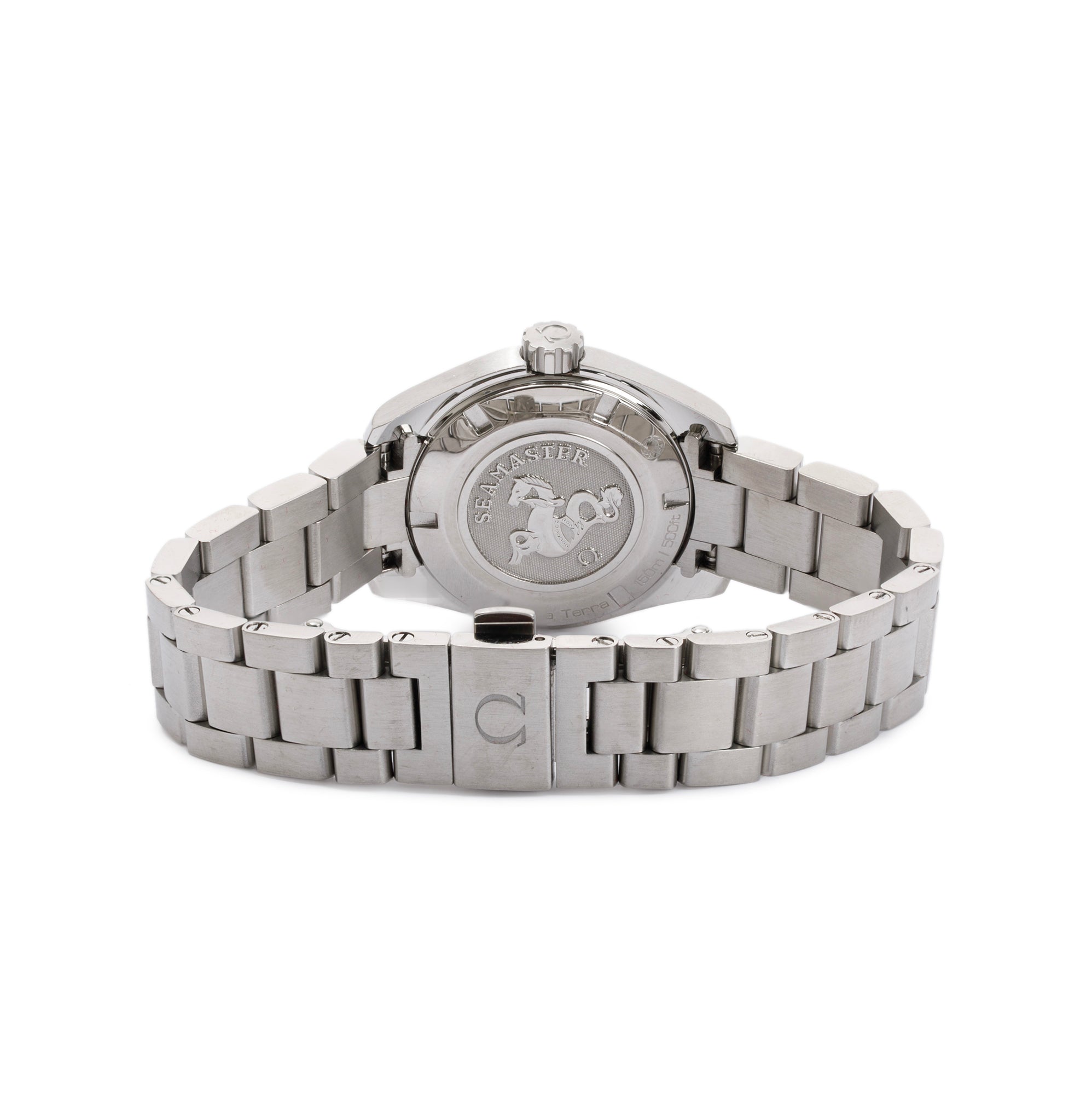 Omega Stainless Steel Seamaster Aqua Terra 150M 30MM Quartz Watch w/ Box & Papers