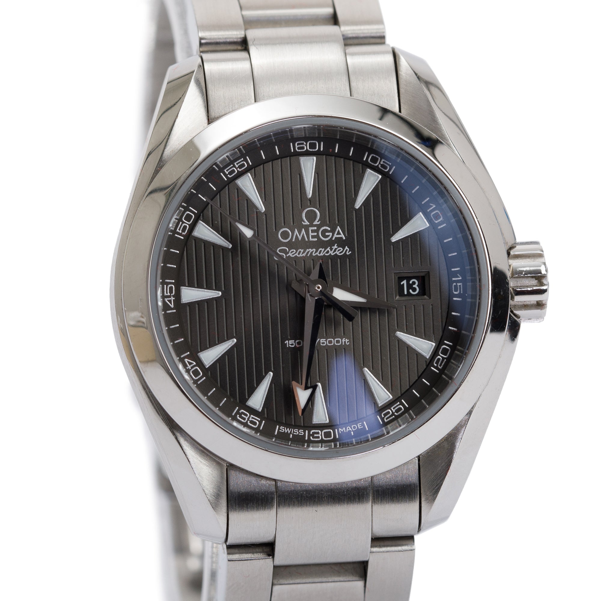 Omega Stainless Steel Seamaster Aqua Terra 150M 30MM Quartz Watch w/ Box & Papers
