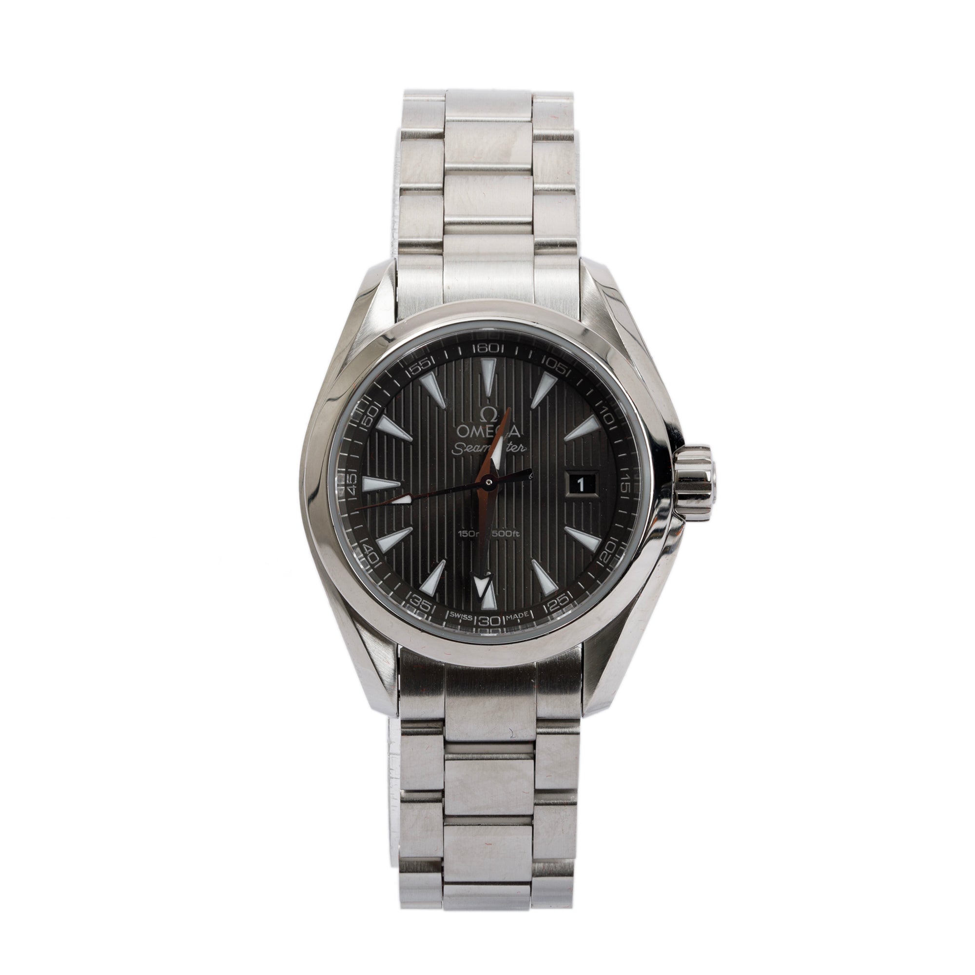 Omega Stainless Steel Seamaster Aqua Terra 150M 30MM Quartz Watch w/ Box & Papers