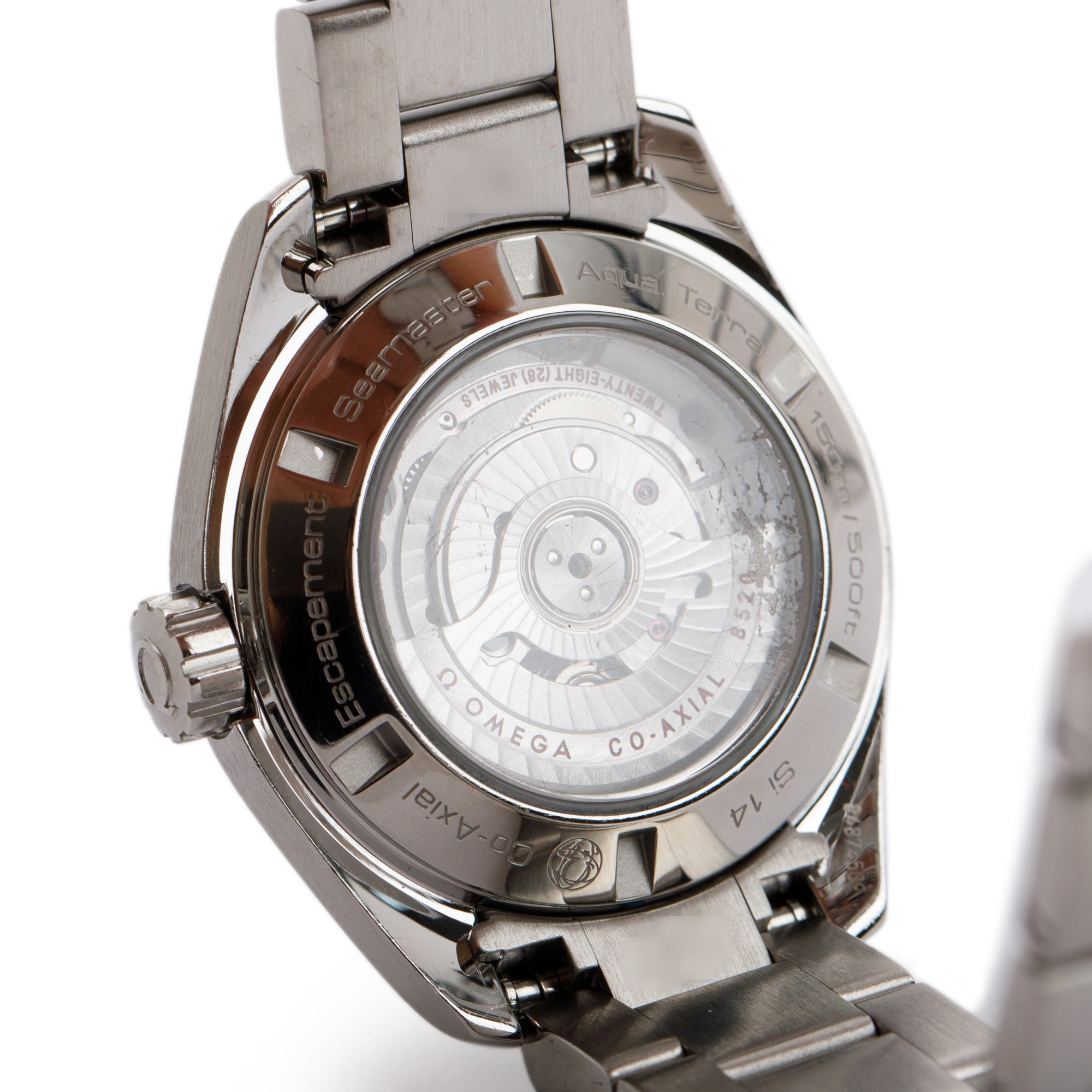 Omega Stainless Steel Seamaster Aqua Terra 150M Chronometer Diamond Bezel 30MM Automatic Watch w/ Box & Papers