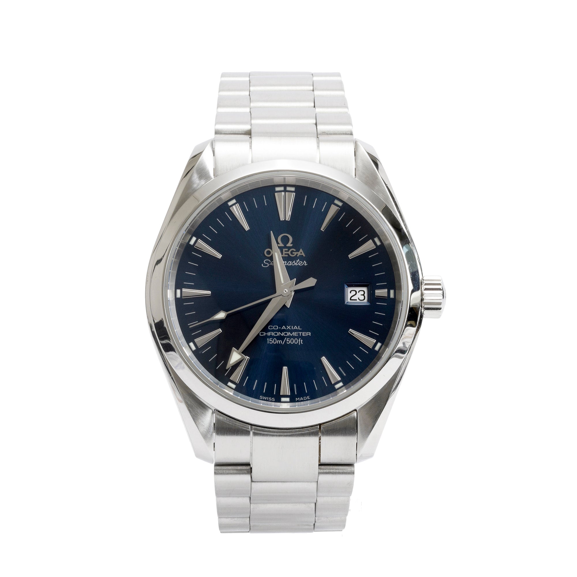 Omega Stainless Steel Seamaster Aqua Terra Co-Axial Chronometer 150M 39 MM Automatic Watch w/ Box