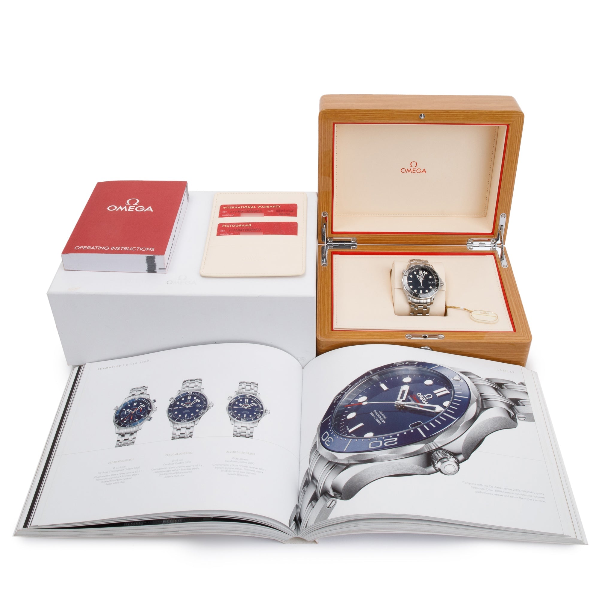 Omega Stainless Steel Seamaster Diver 300M Co-Axial Chronometer 41 MM Watch w/ Box & Papers