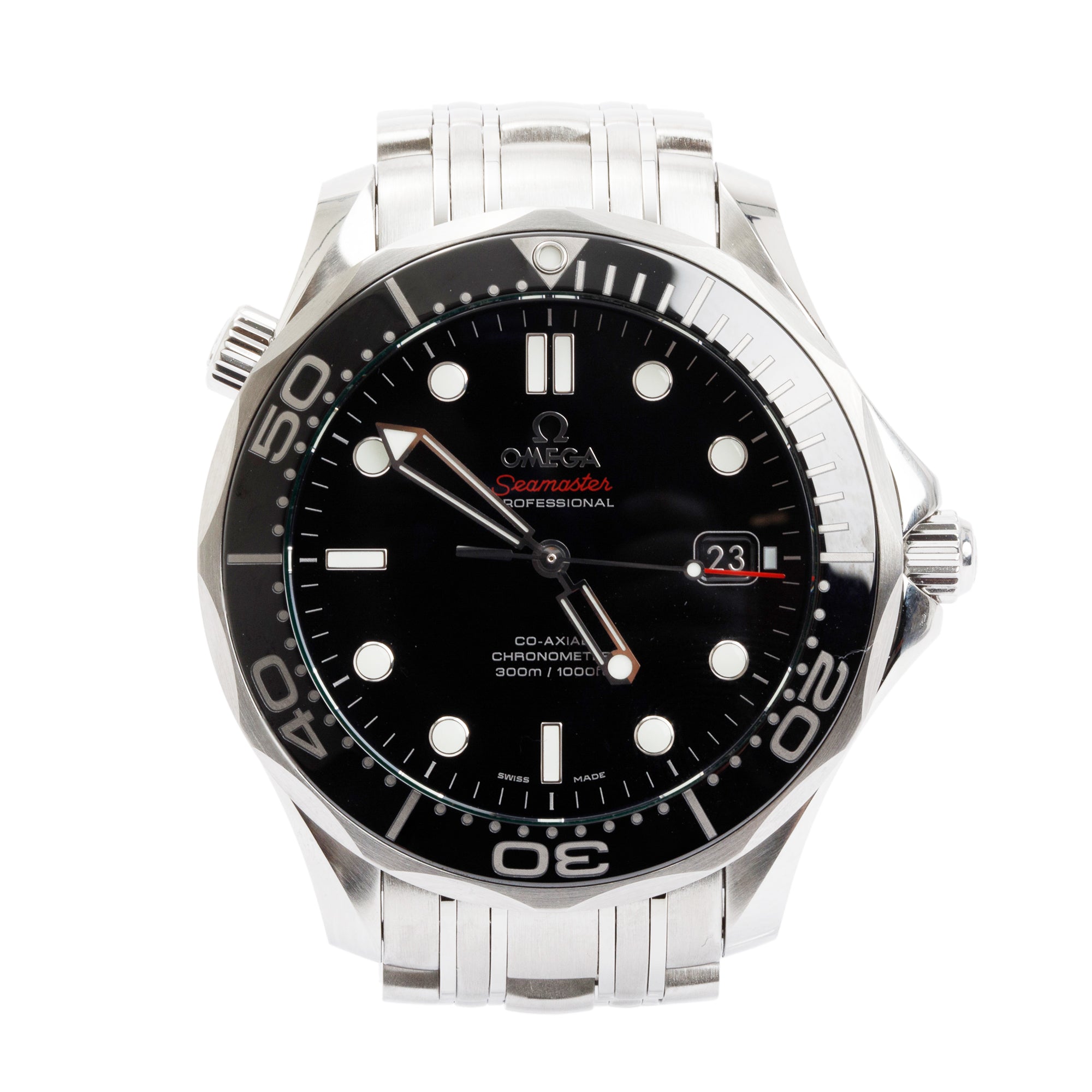 Omega Stainless Steel Seamaster Diver 300M Co-Axial Chronometer 41 MM Watch w/ Box & Papers