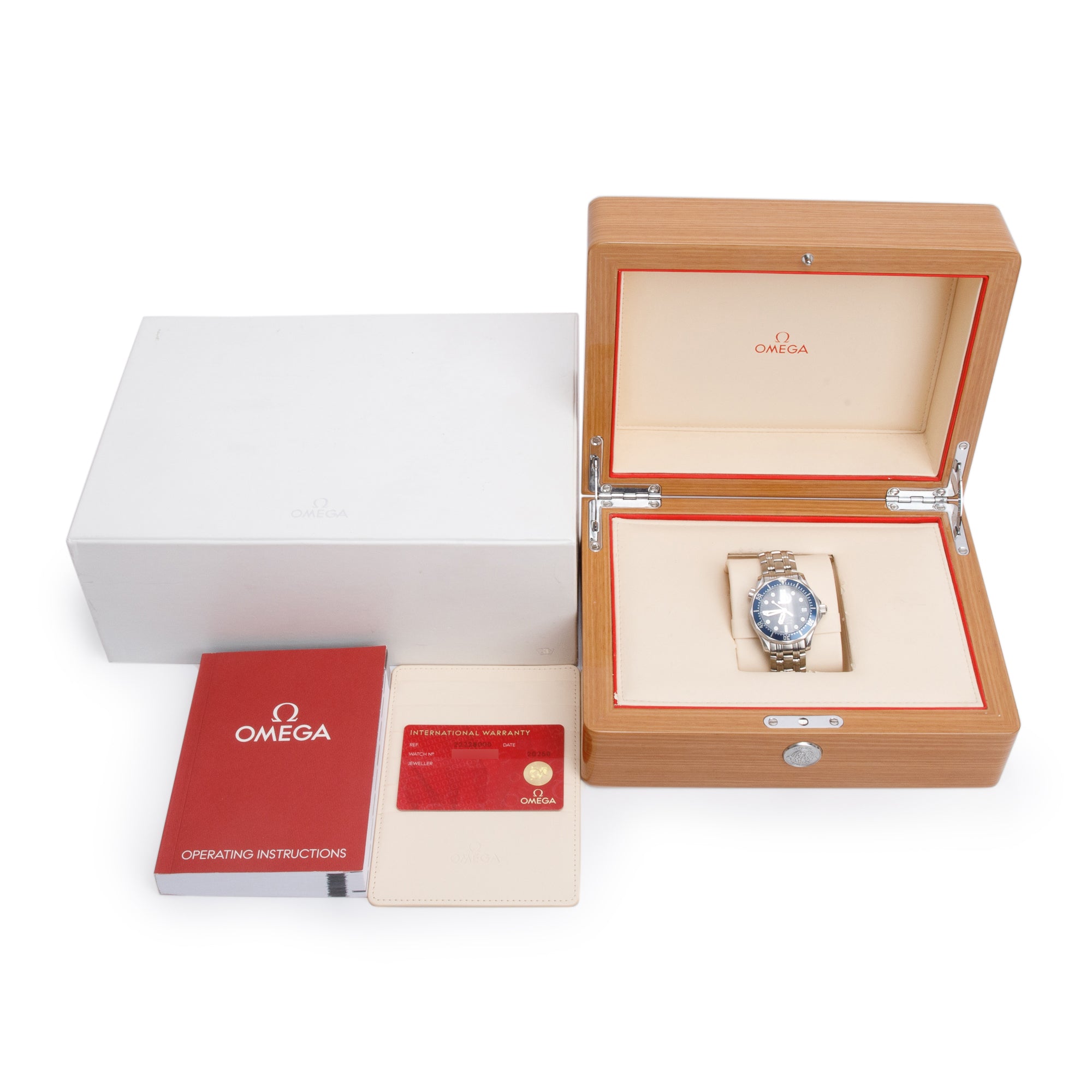Omega Stainless Steel Seamaster Diver 300M Profesional Co-Axial Chronometer 36.25 MM Automatic Watch w/ Box & Papers