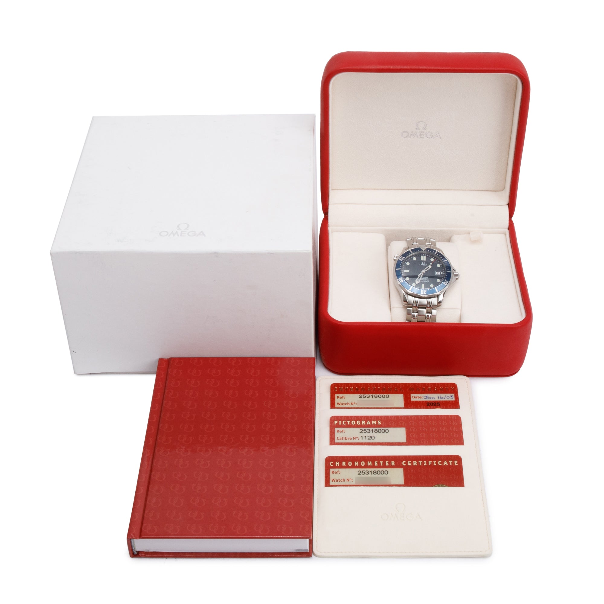 Omega Stainless Steel Seamaster Diver 300M Professional Chronometer 41 MM Watch w/ Box & Papers