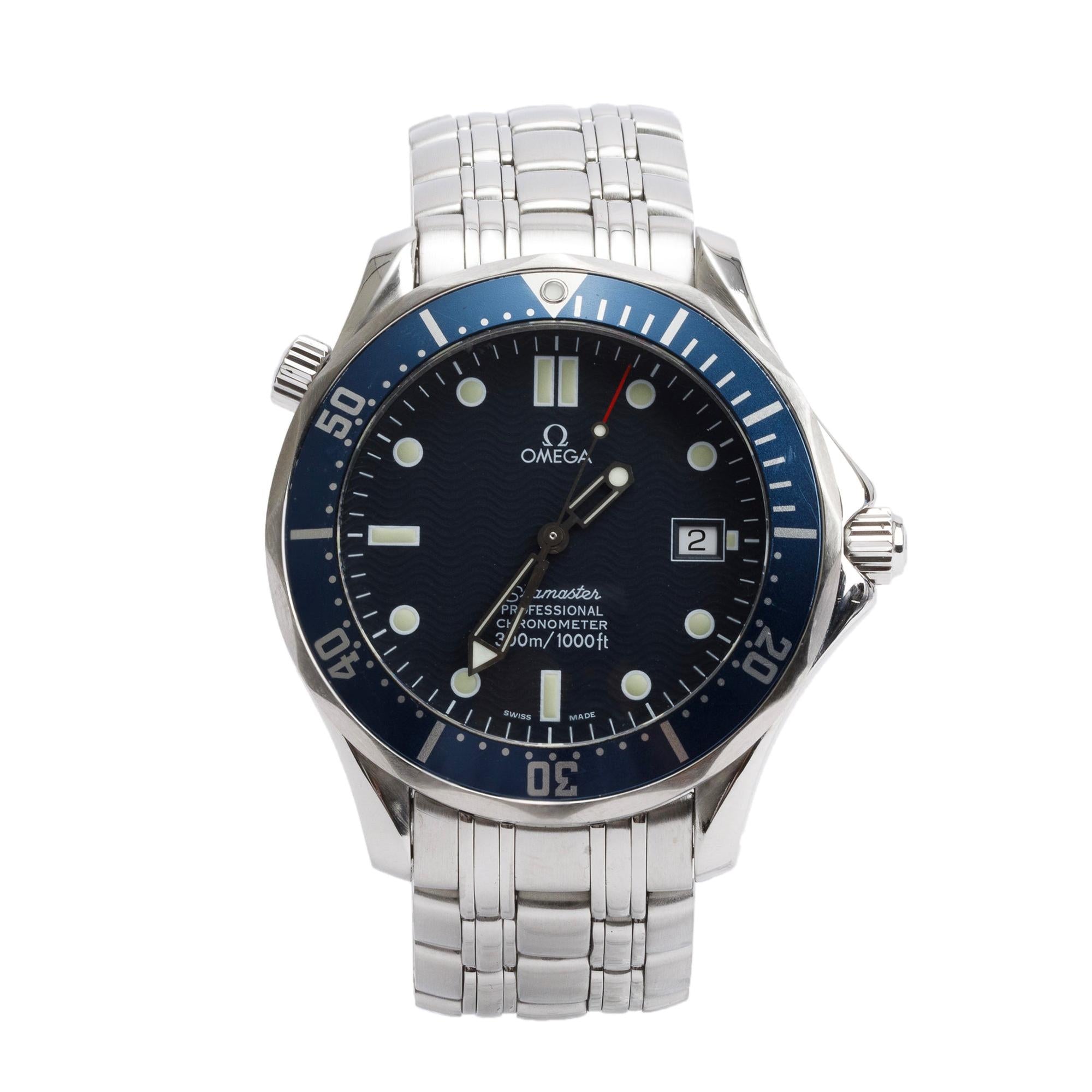 Omega Stainless Steel Seamaster Diver 300M Professional Chronometer 41 MM Watch w/ Box & Papers