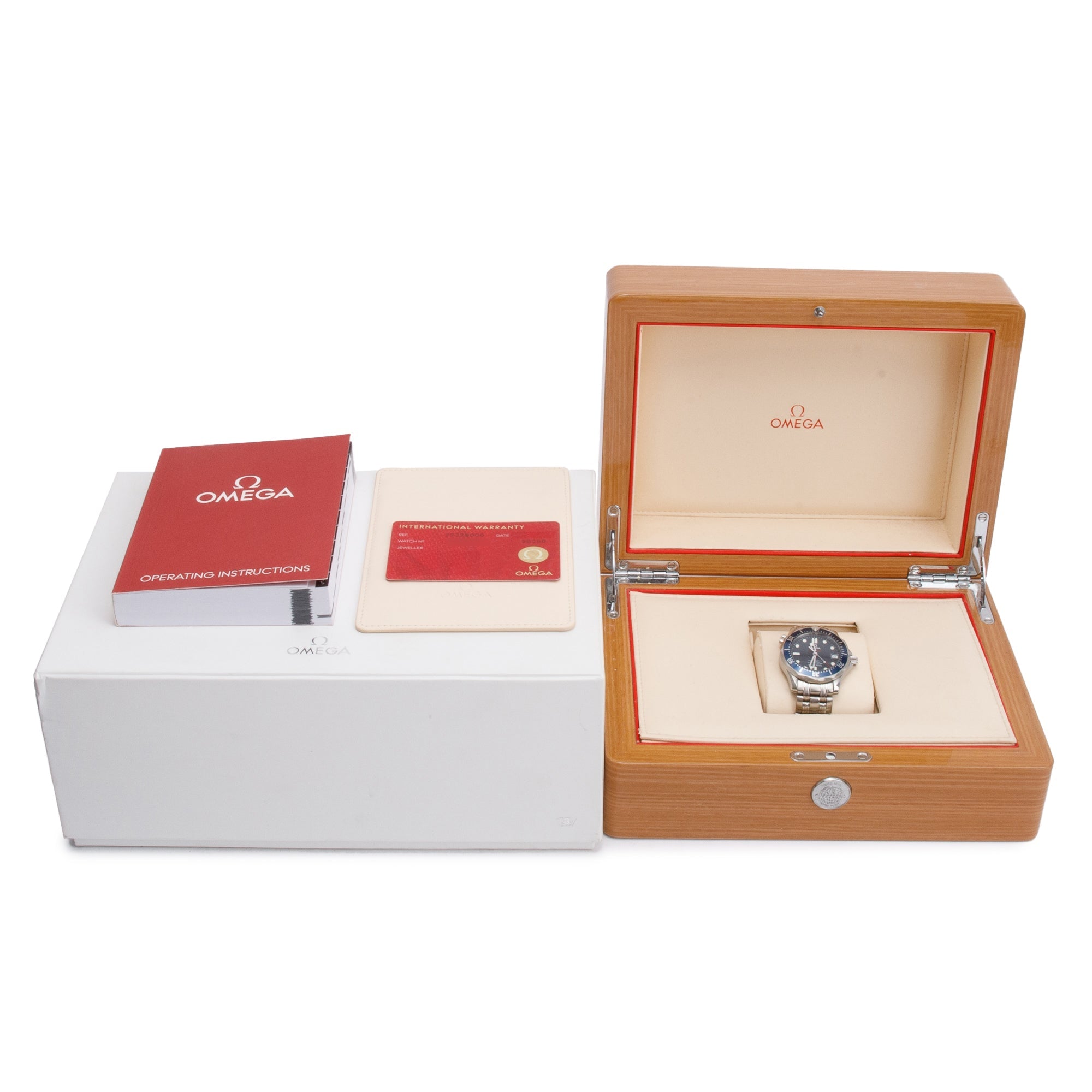 Omega Stainless Steel Seamaster Diver Professional 300M Co-Axial Chronometer 36 MM Watch w/ Box & Papers