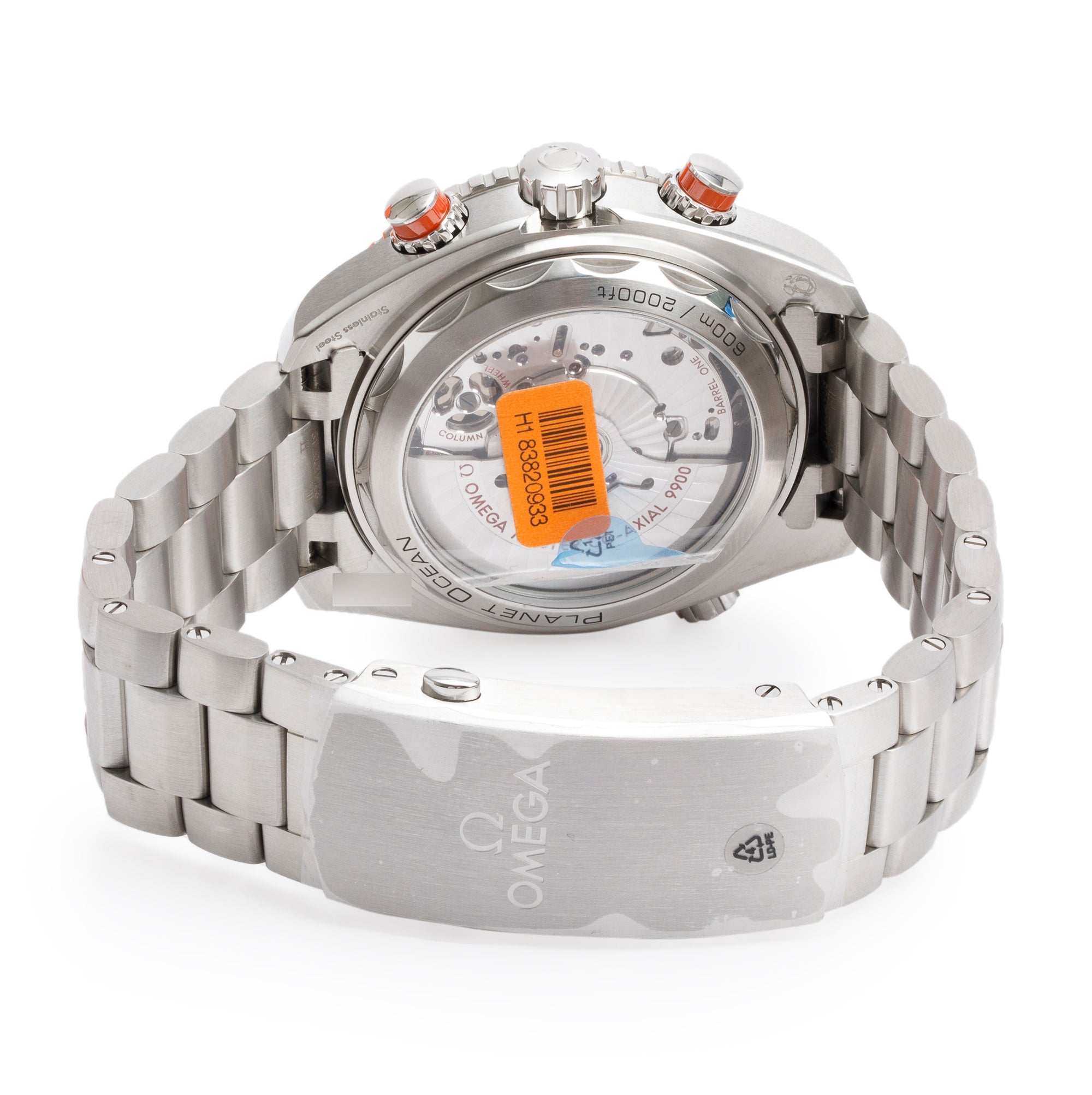 Omega Stainless Steel Seamaster Planet Ocean 600M 45.5 MM Chronograph Watch w/ Box & Papers