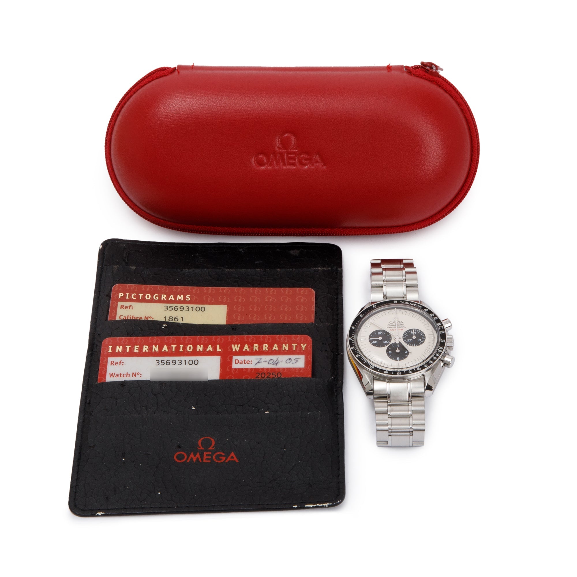 Omega Stainless Steel Speedmaster Apollo 11 Panda 42 MM Moonwatch w/ Box & Papers