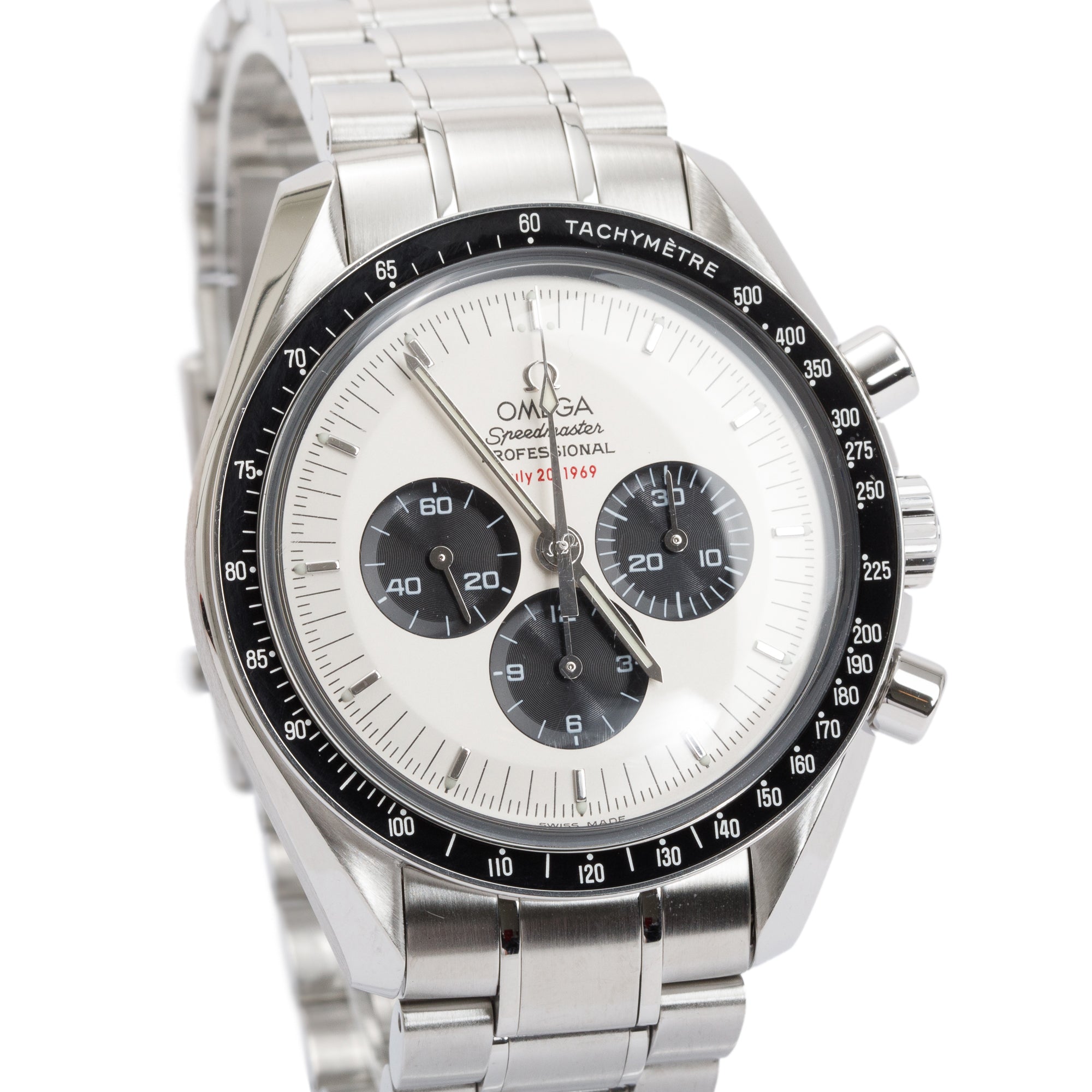 Omega Stainless Steel Speedmaster Apollo 11 Panda 42 MM Moonwatch w/ Box & Papers