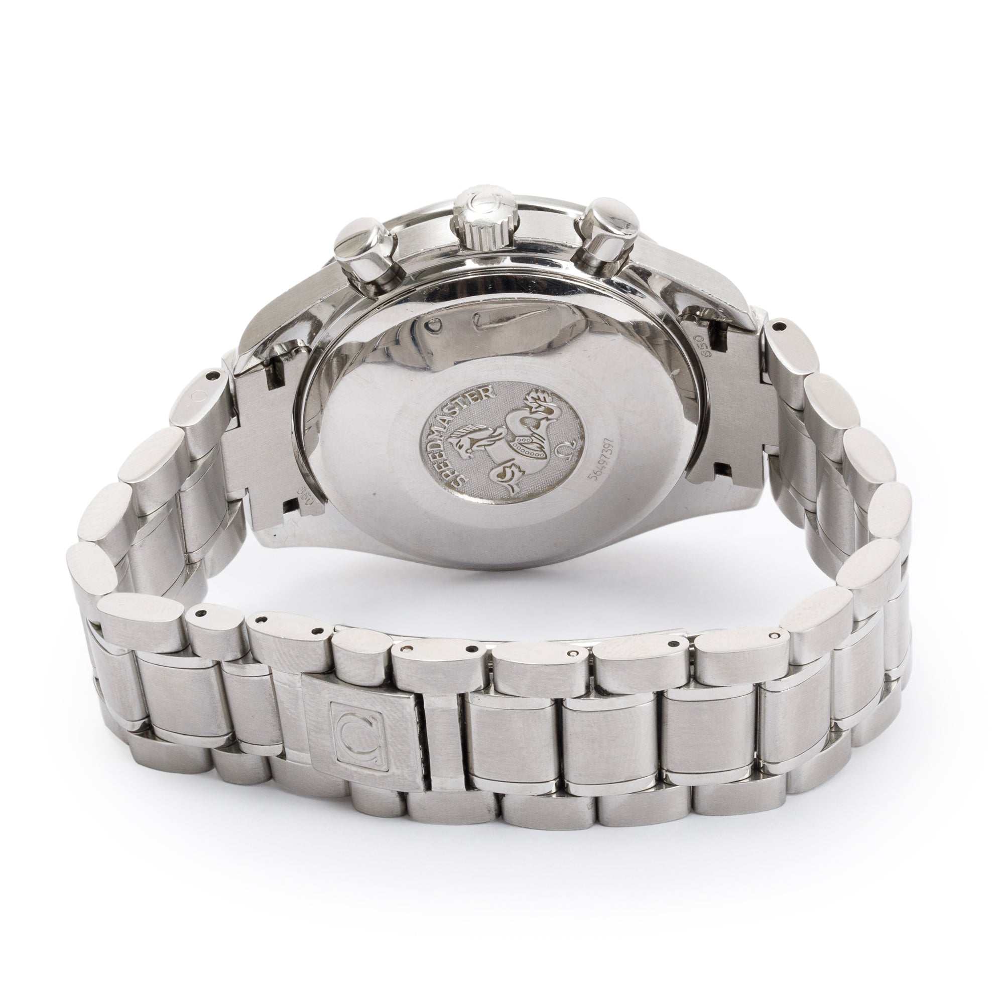 Omega Stainless Steel Speedmaster Day-Date 39 MM Automatic Chronograph Watch