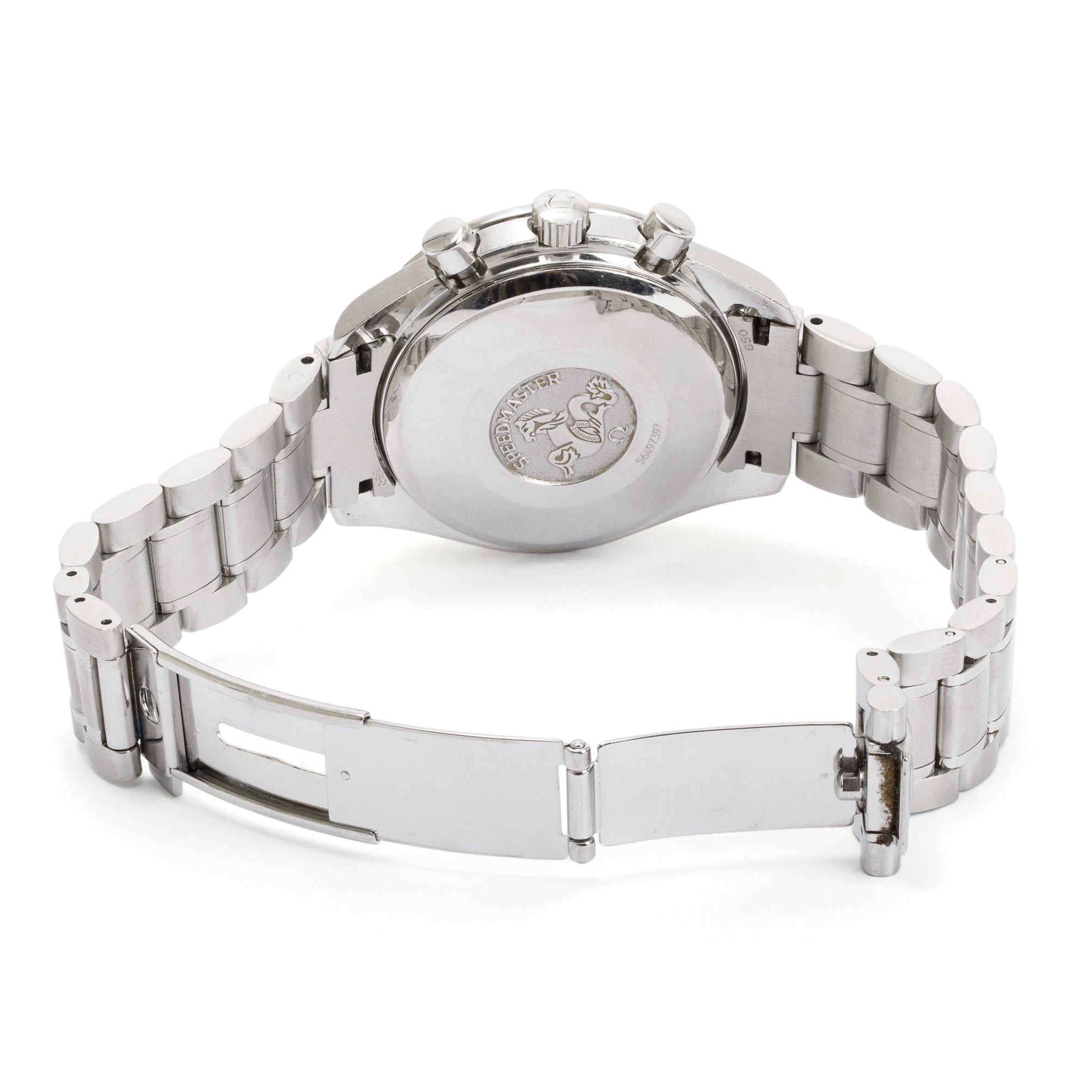 Omega Stainless Steel Speedmaster Day-Date 39 MM Automatic Chronograph Watch