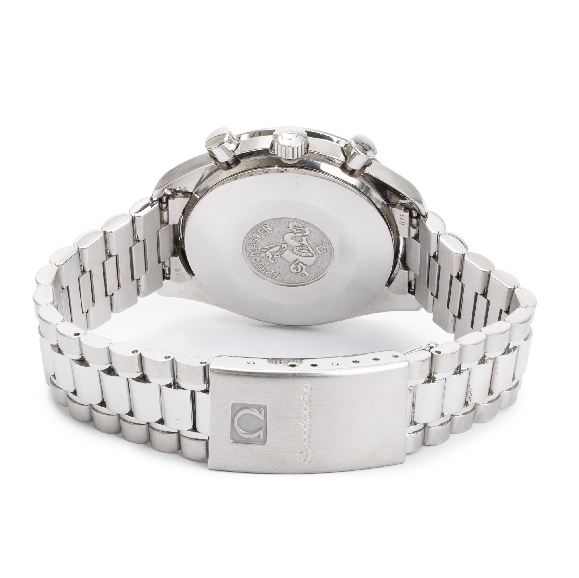 Omega Stainless Steel Speedmaster Reduced Michael Schumacher 39 MM Automatic Chronograph Watch w/ Box