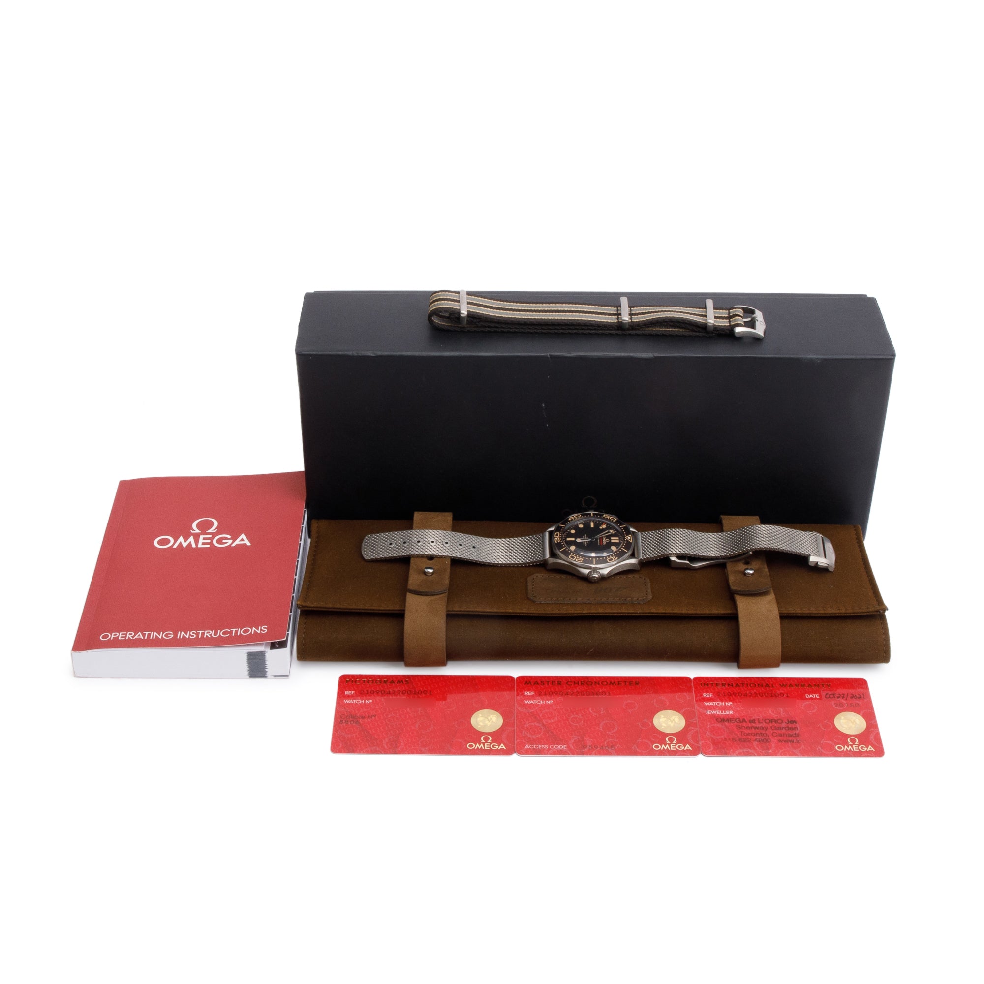 Omega Titanium 007 Editon Seamaster Diver 300M 42 MM Automatic Watch w/ Box & Papers