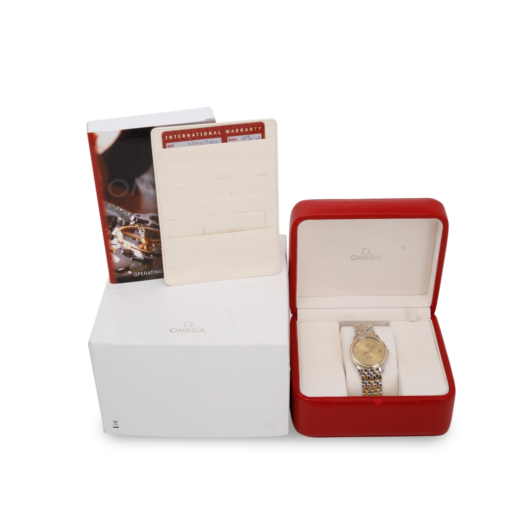 Omega Two-Tone De Ville Prestige Co-Axial Automatic Watch w/ Box & Papers