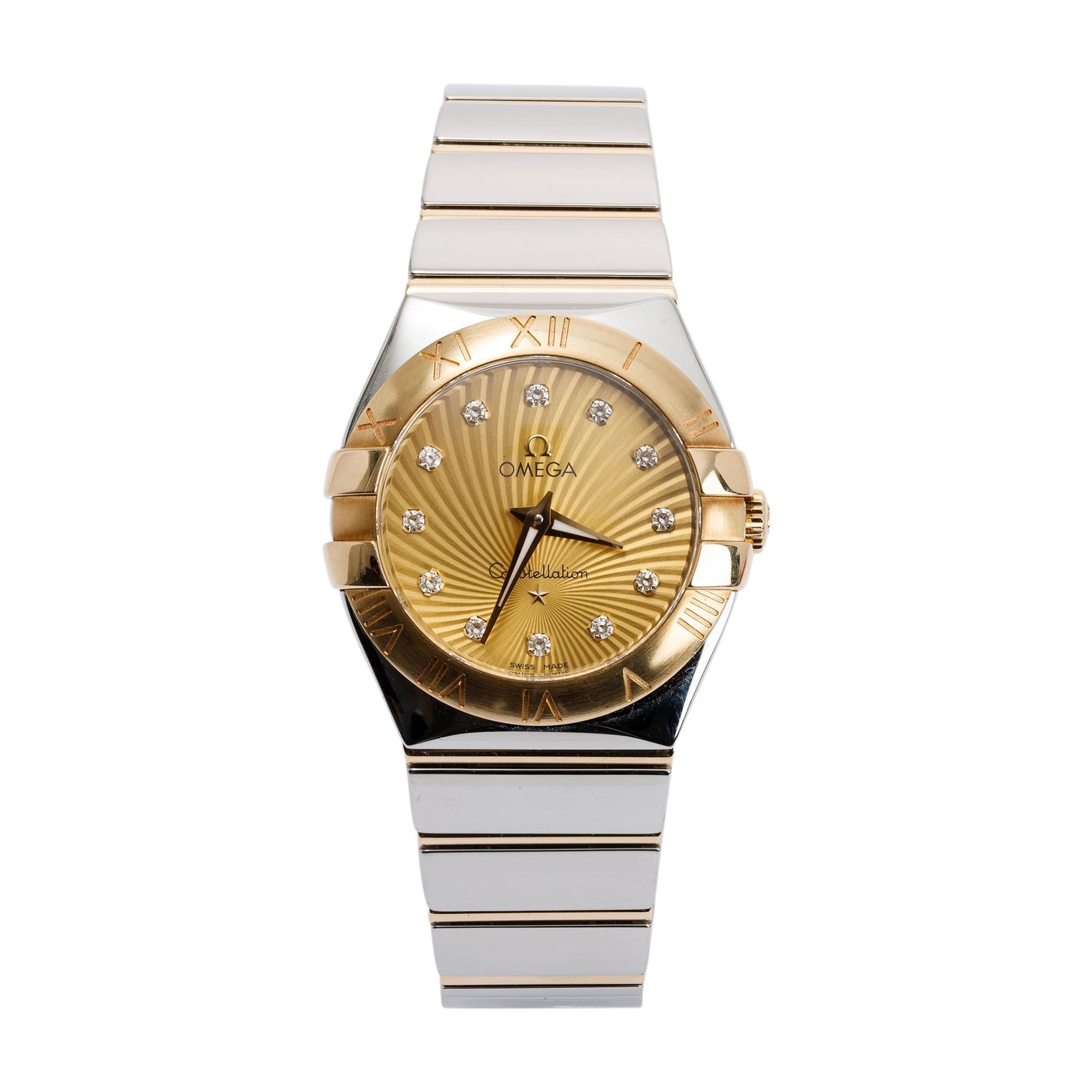 Omega Two-Tone Diamond Constellation 27 MM Watch