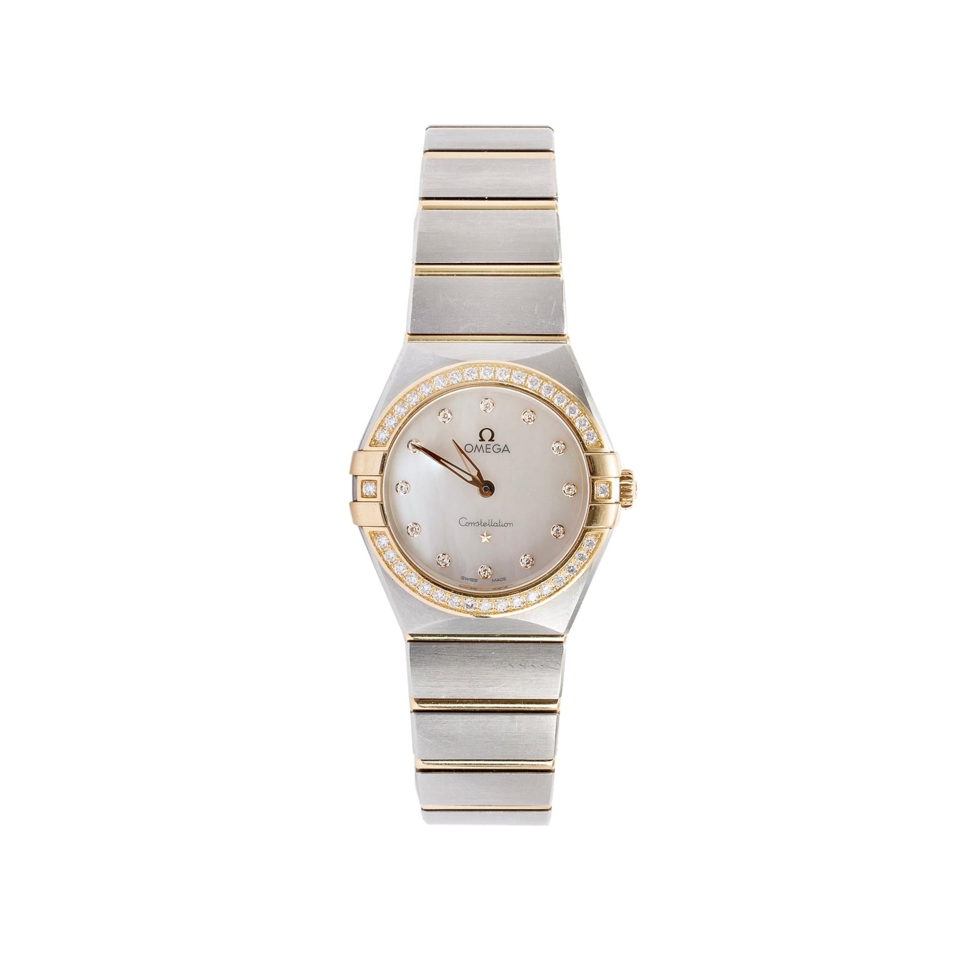 Omega Two-Tone Diamond Constellation 28 MM Watch